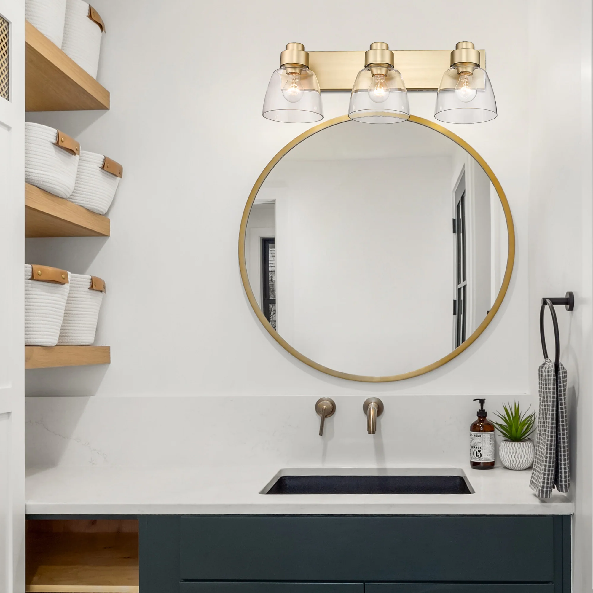 Remy 3-light Vanity in Brushed Champagne Brass - Image 4