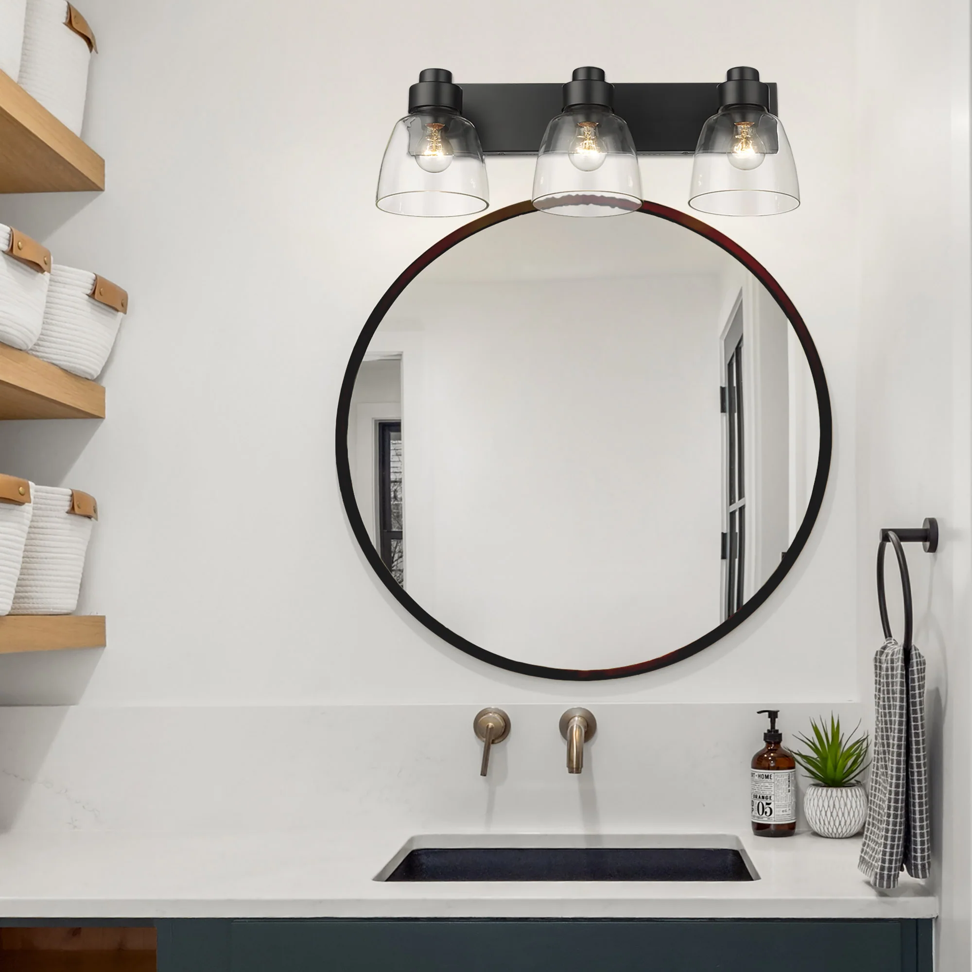 Remy 3-light Vanity in Matte Black - Image 5