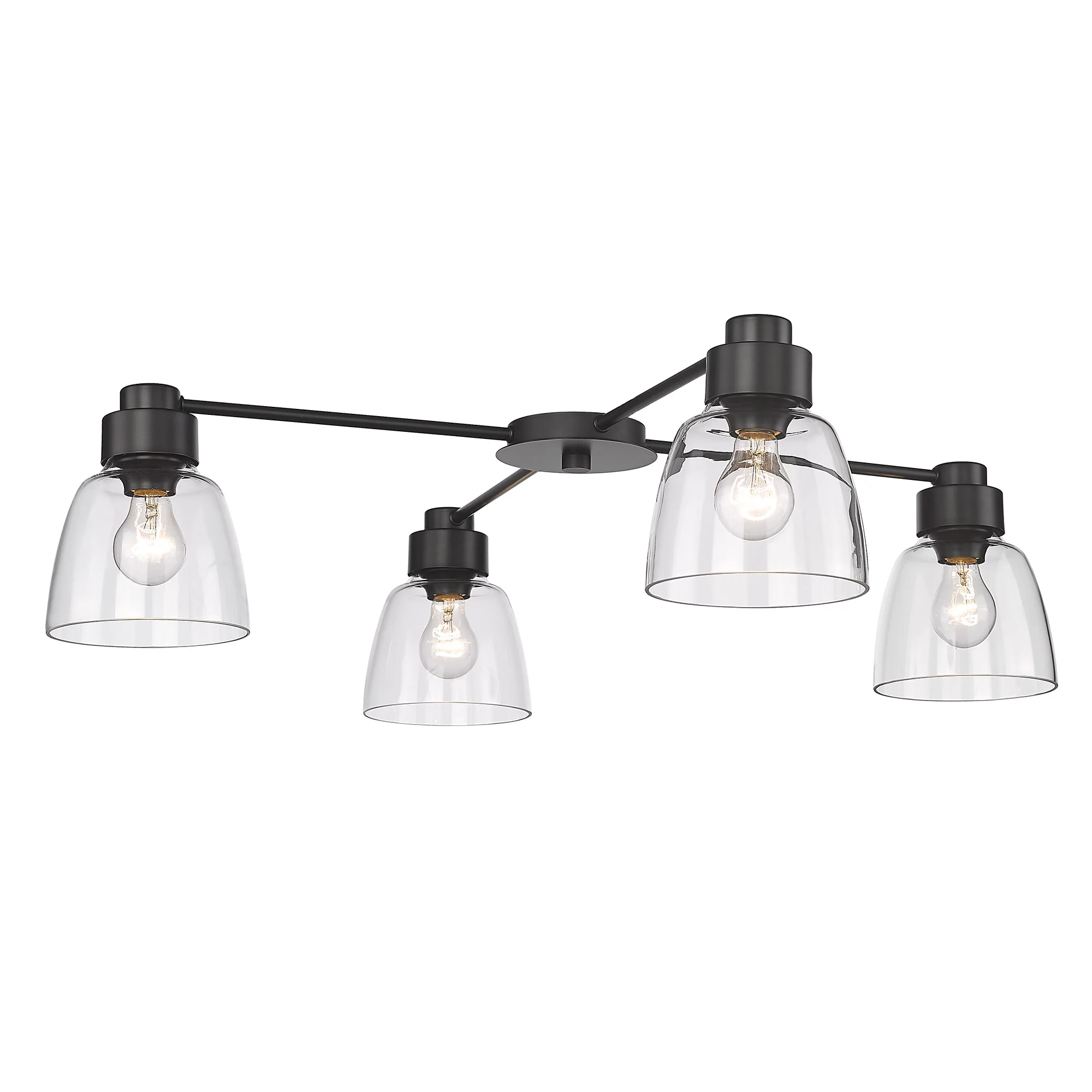 Remy 4-light Flush Mount in Matte Black