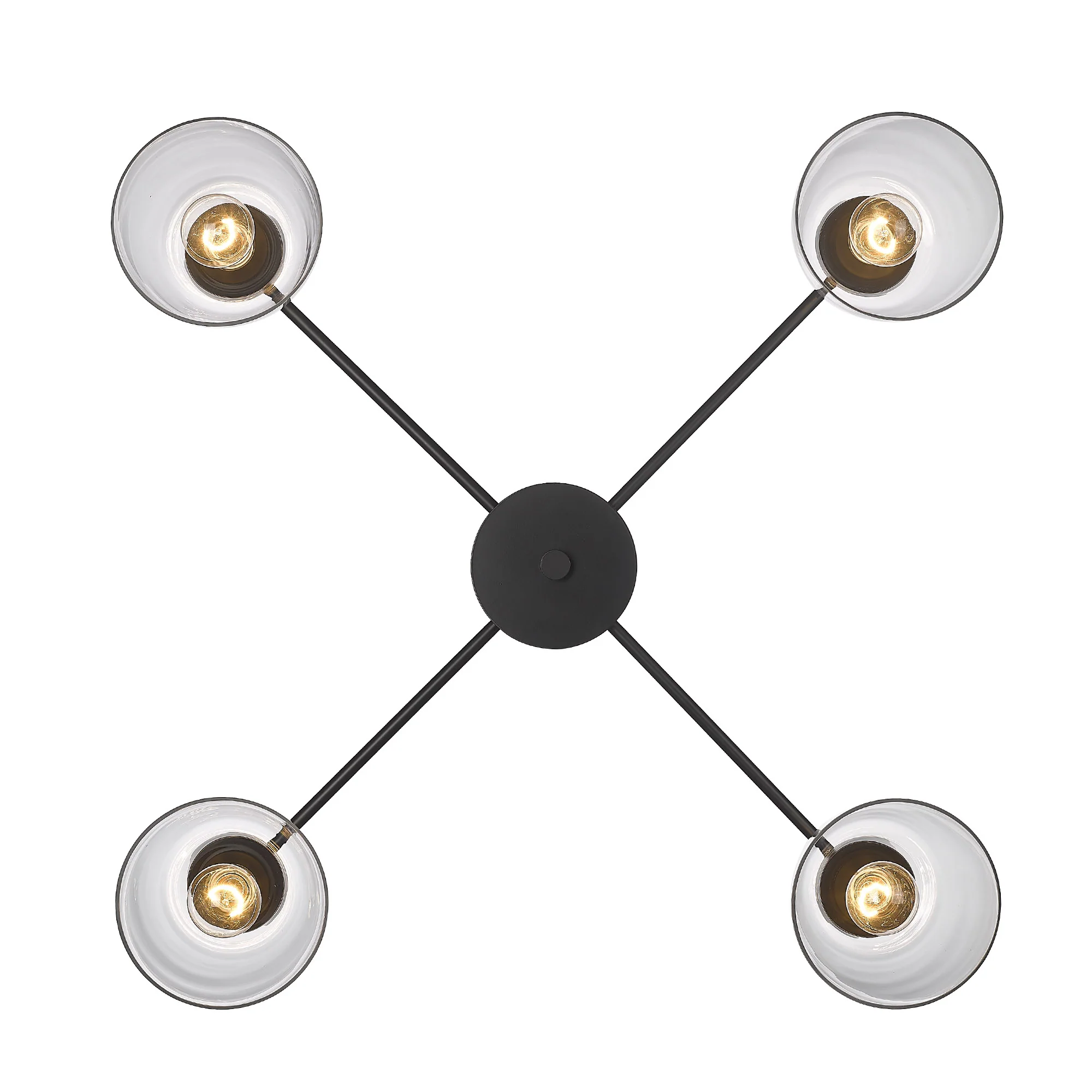 Remy 4-light Flush Mount in Matte Black - Image 3