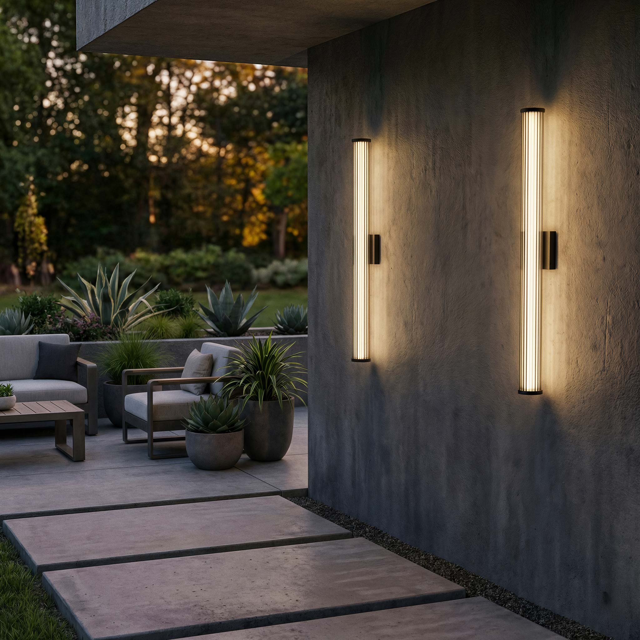 Rodara Integrated LED 36in Outdoor Wall in Matte Black - Image 3