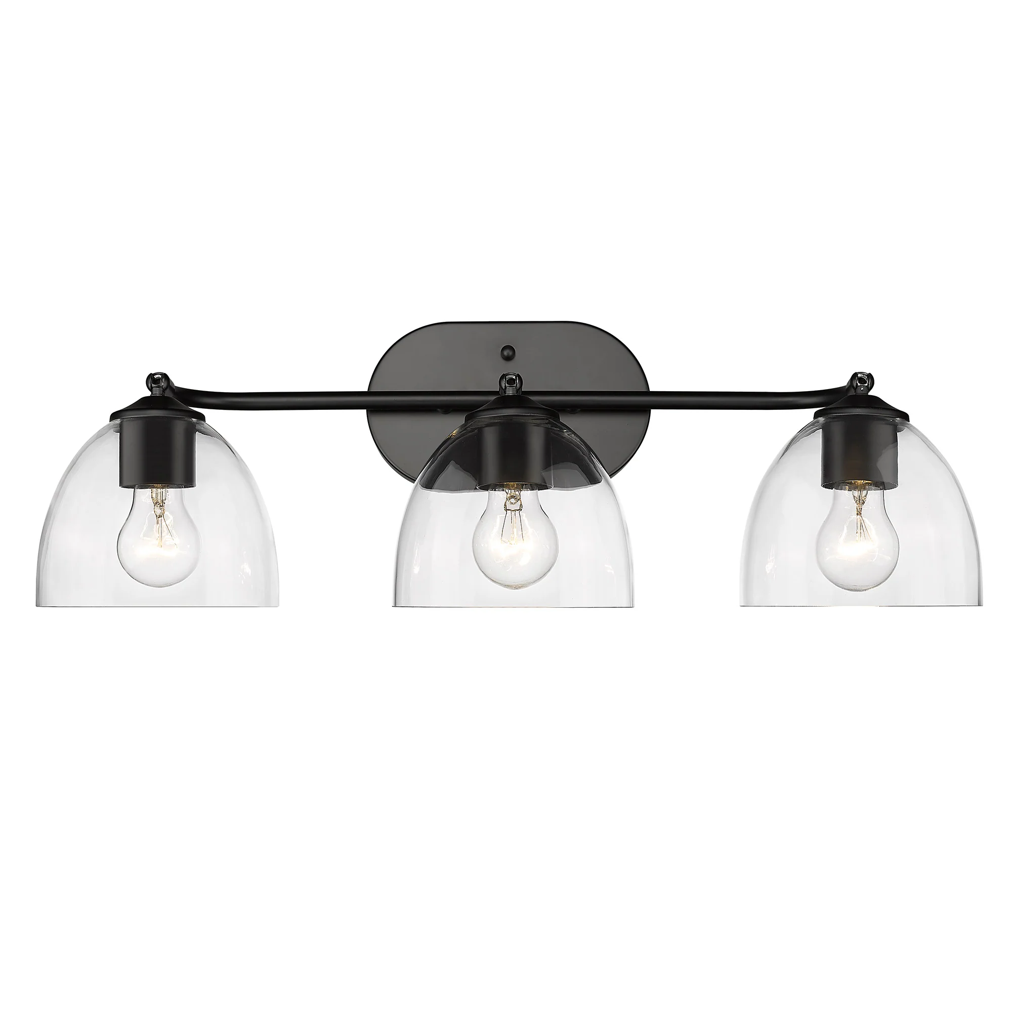 Roxie 3-light Semi-Flush Mount in Matte Black - Image 3