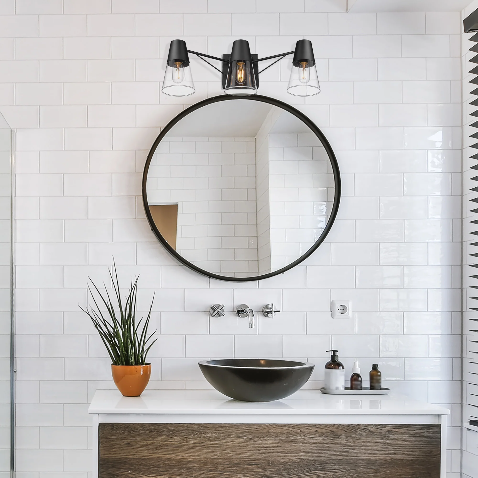 Ryker 3-light Vanity in Matte Black - Image 6
