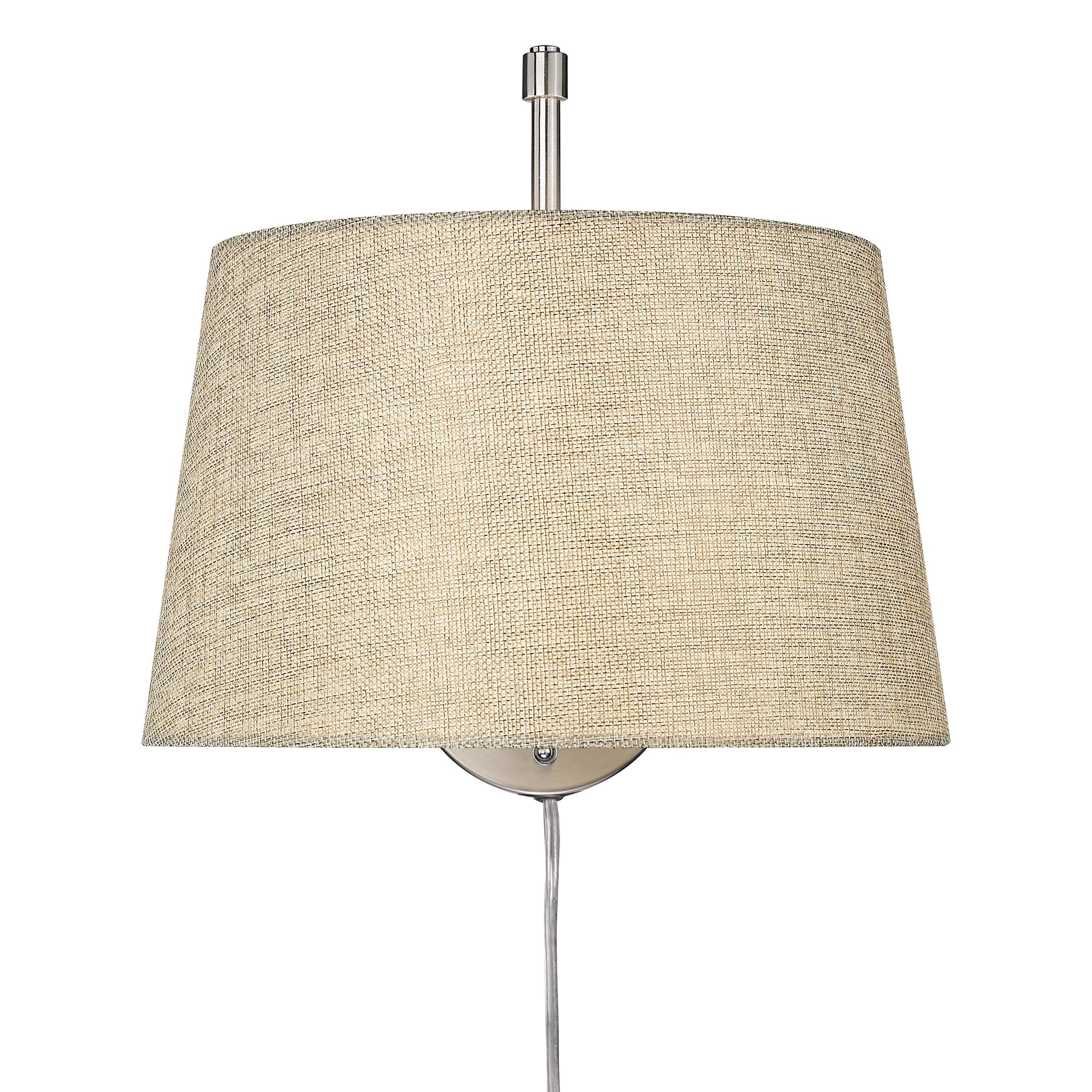 Ryleigh 1-light Swing Arm Wall Lamp in Pewter and Natural Sisal shade - Image 2