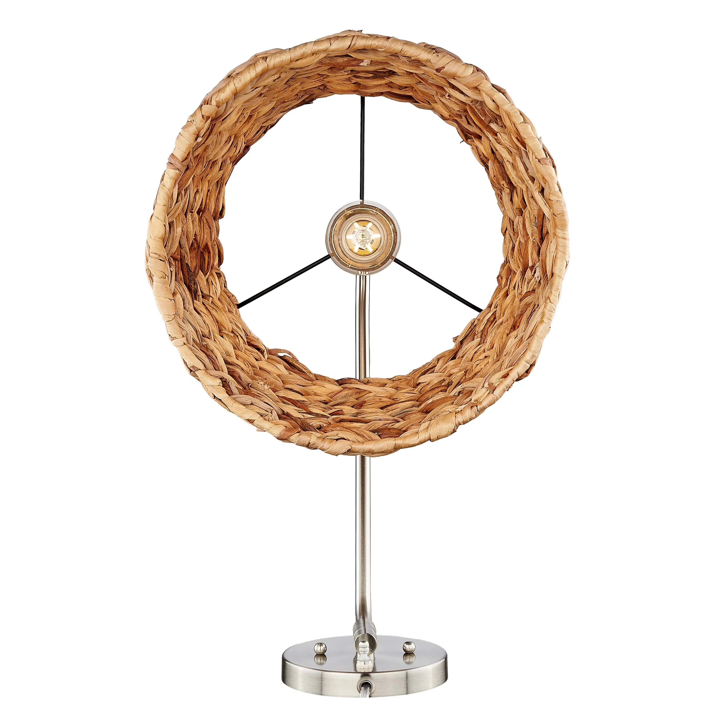 Ryleigh 1-light Swing Arm Wall Lamp in Pewter and Woven Sweet Grass shade - Image 12