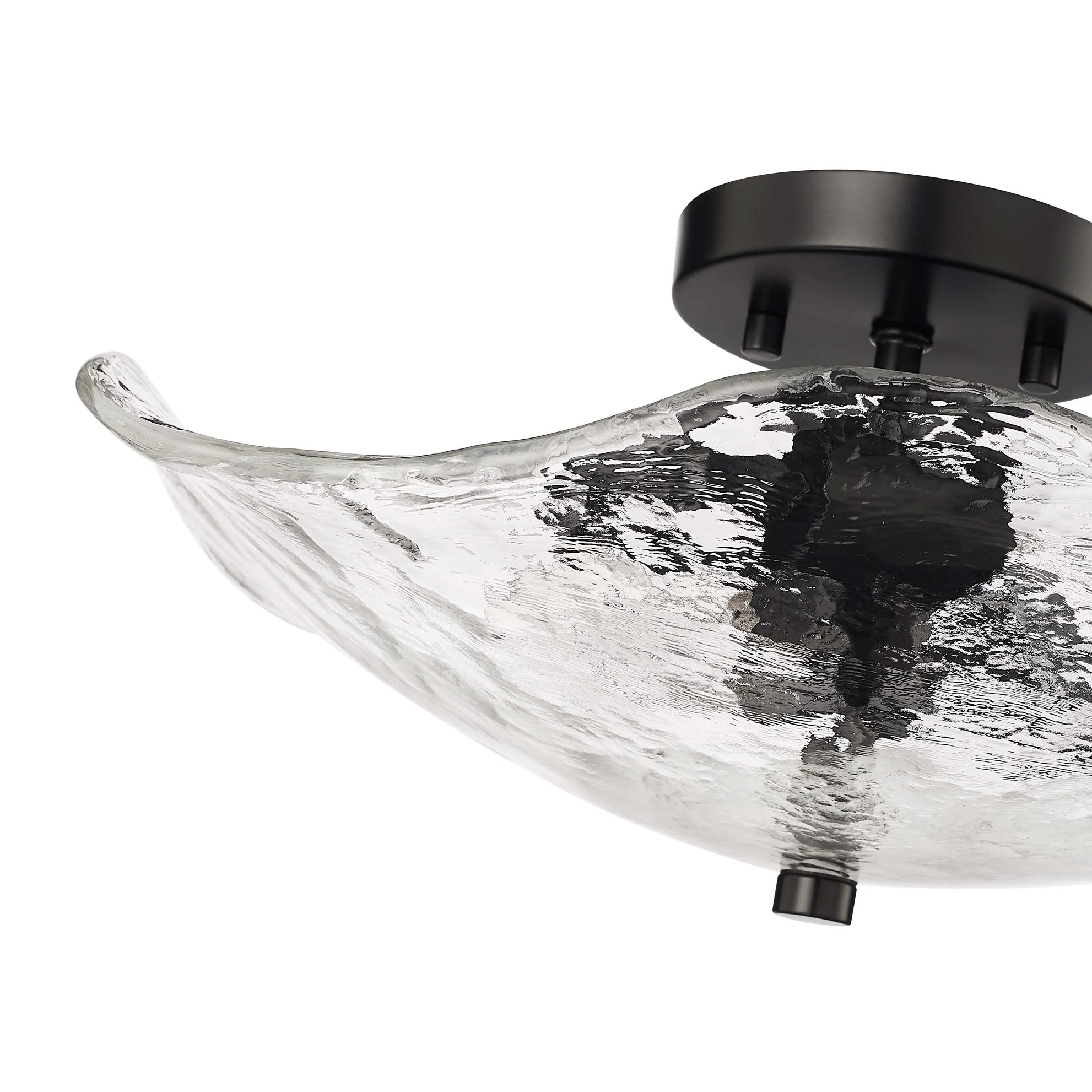 Samara 2-light Semi-Flush Mount in Matte Black - Image 4