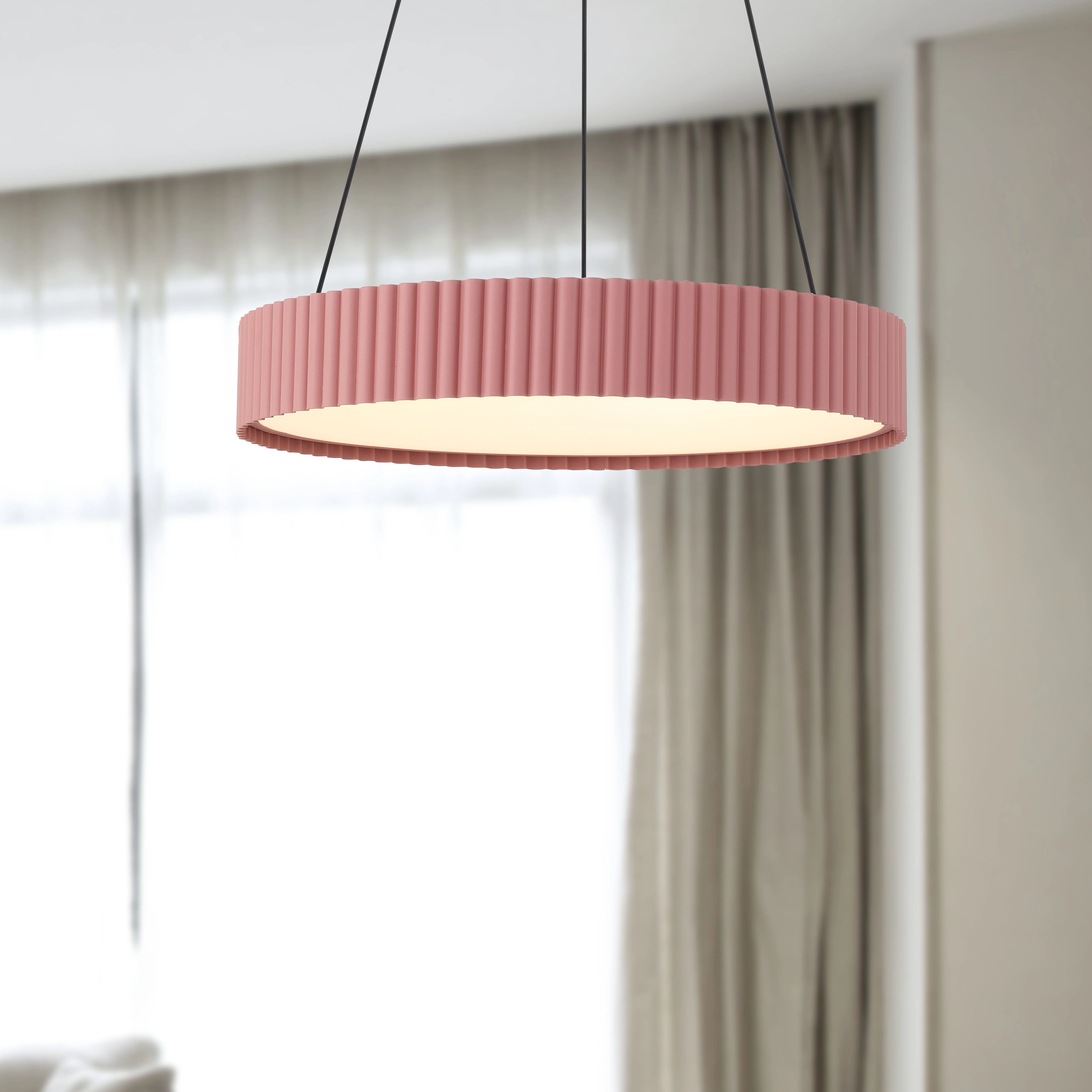 Sashay Integrated LED 20" Pendant in Blush - Image 11