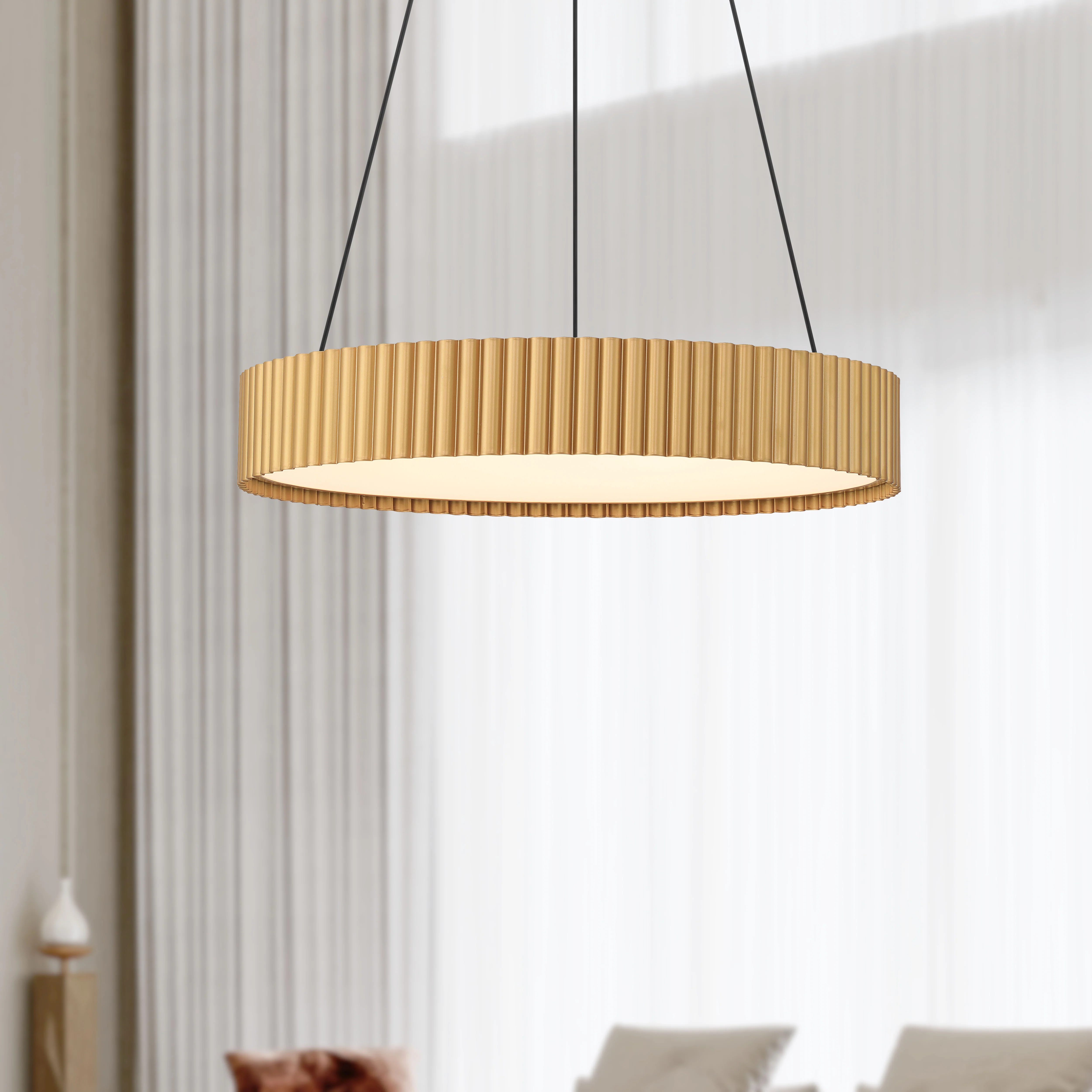 Sashay Integrated LED 20" Pendant in Honey Gold - Image 12