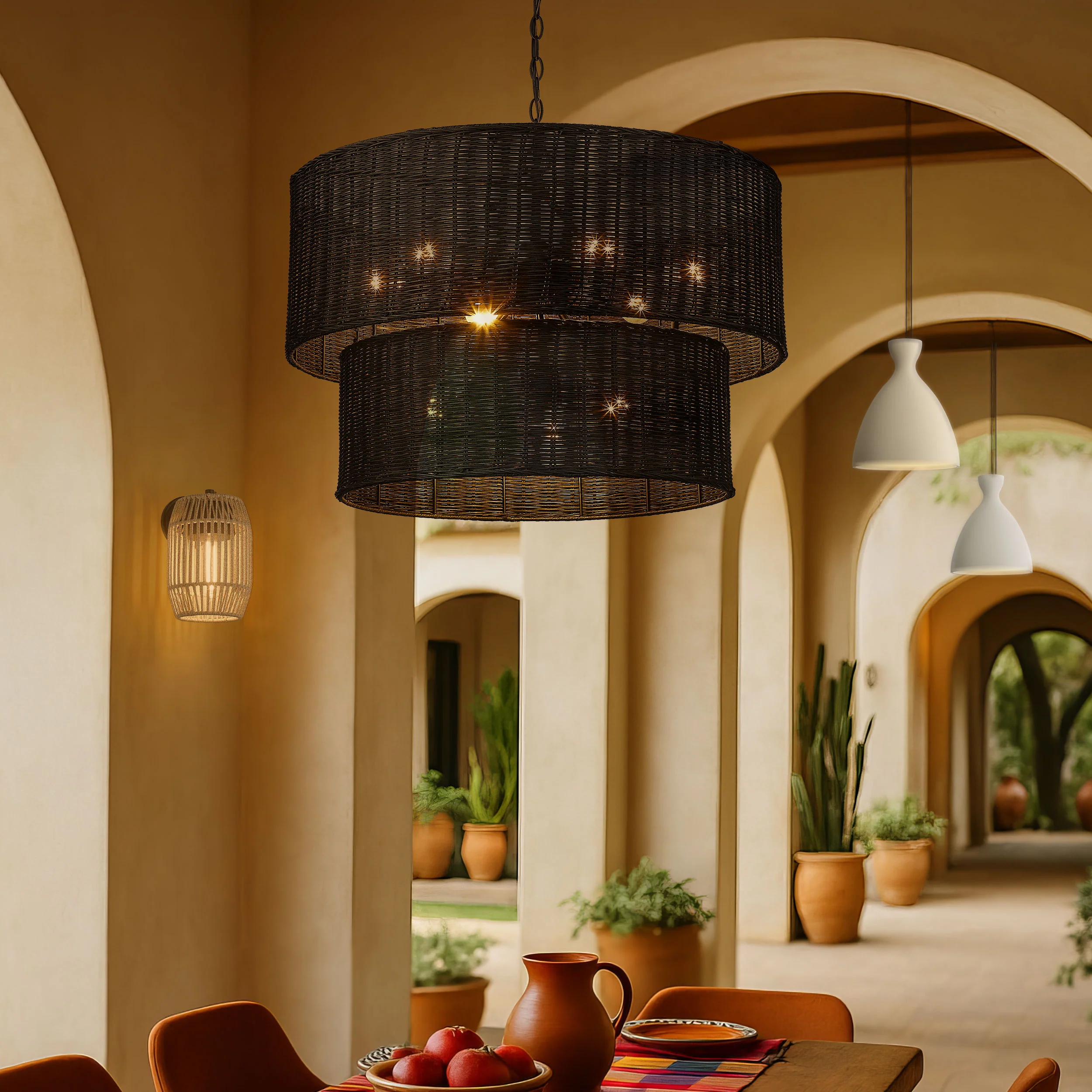 Seabrooke 1-light Outdoor Wall in Natural Black - Image 6