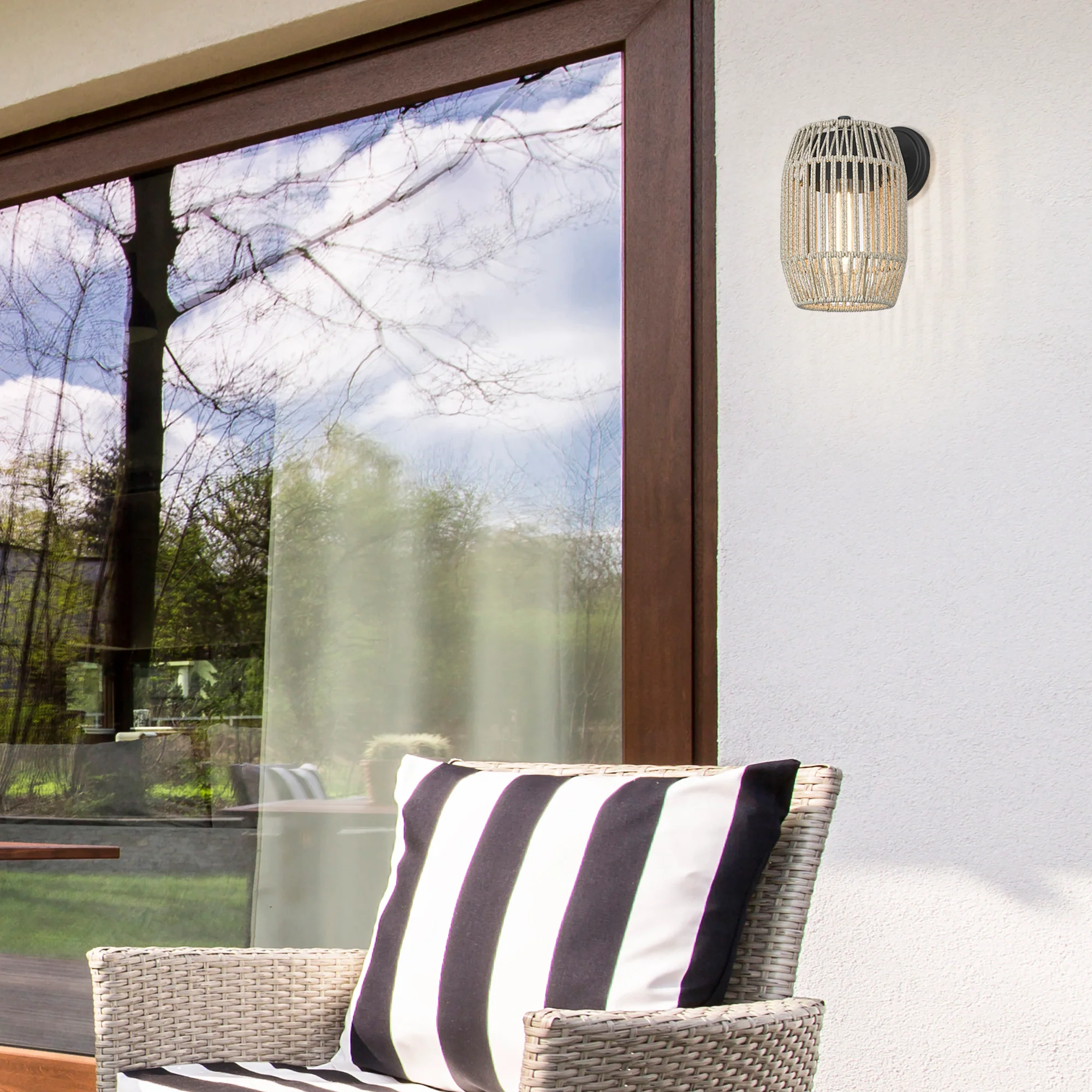 Seabrooke 1-light Outdoor Wall in Natural Black - Image 7
