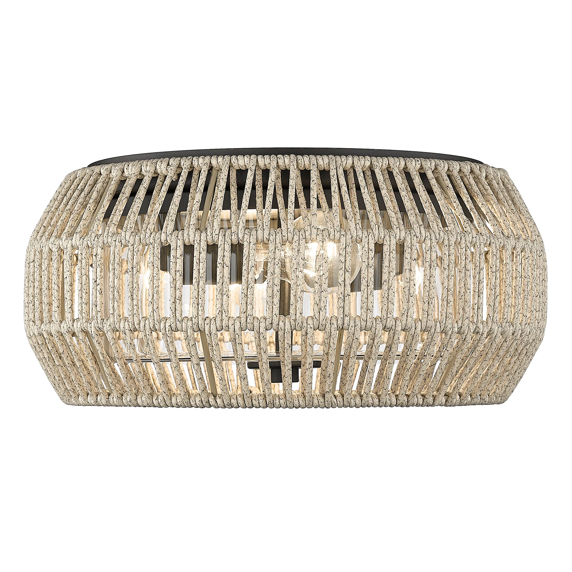 Seabrooke Flush Mount - Outdoor in Natural Black with Summer Sands Shade - Image 3