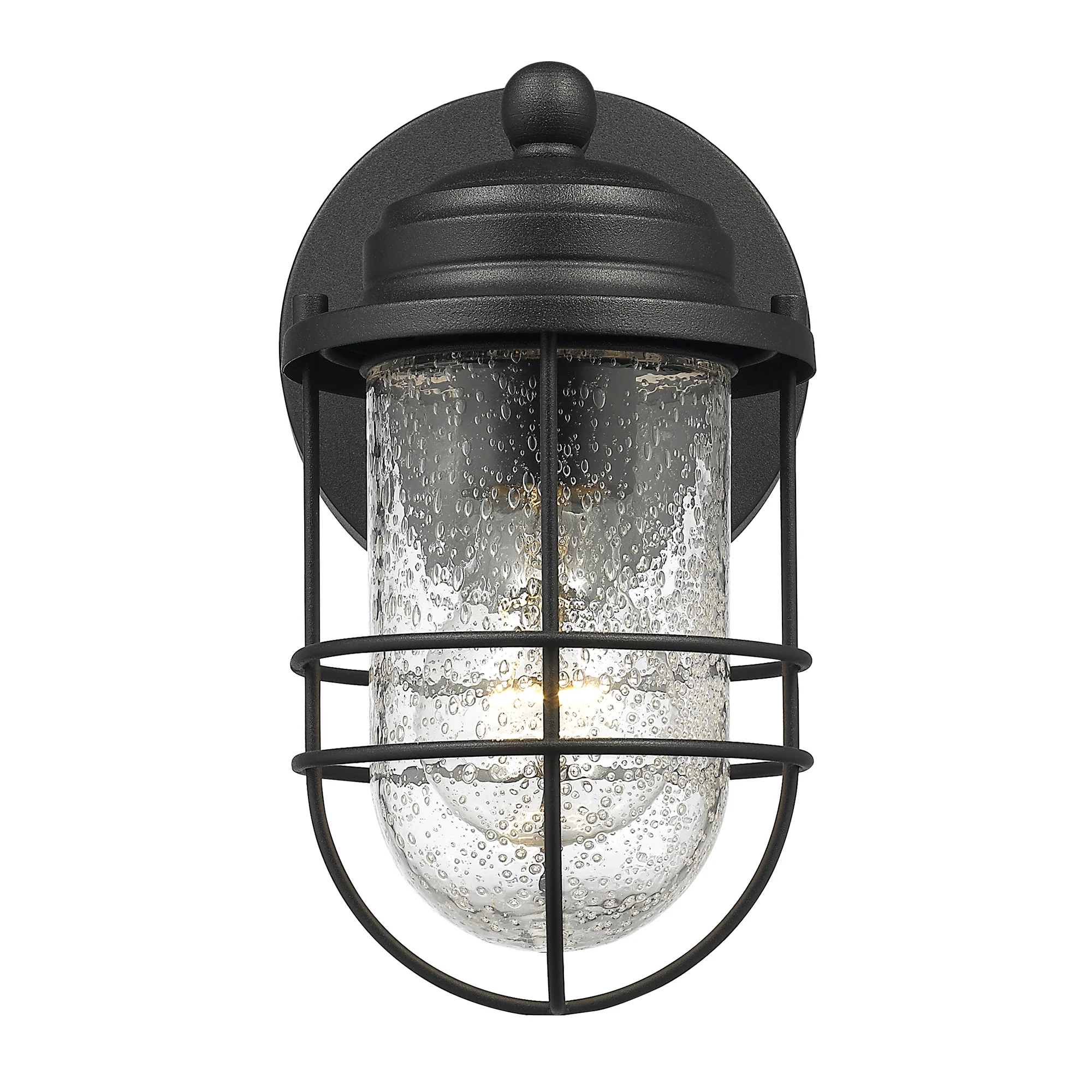 Seaport 1-light 5in Outdoor Wall in Natural Black - Image 3