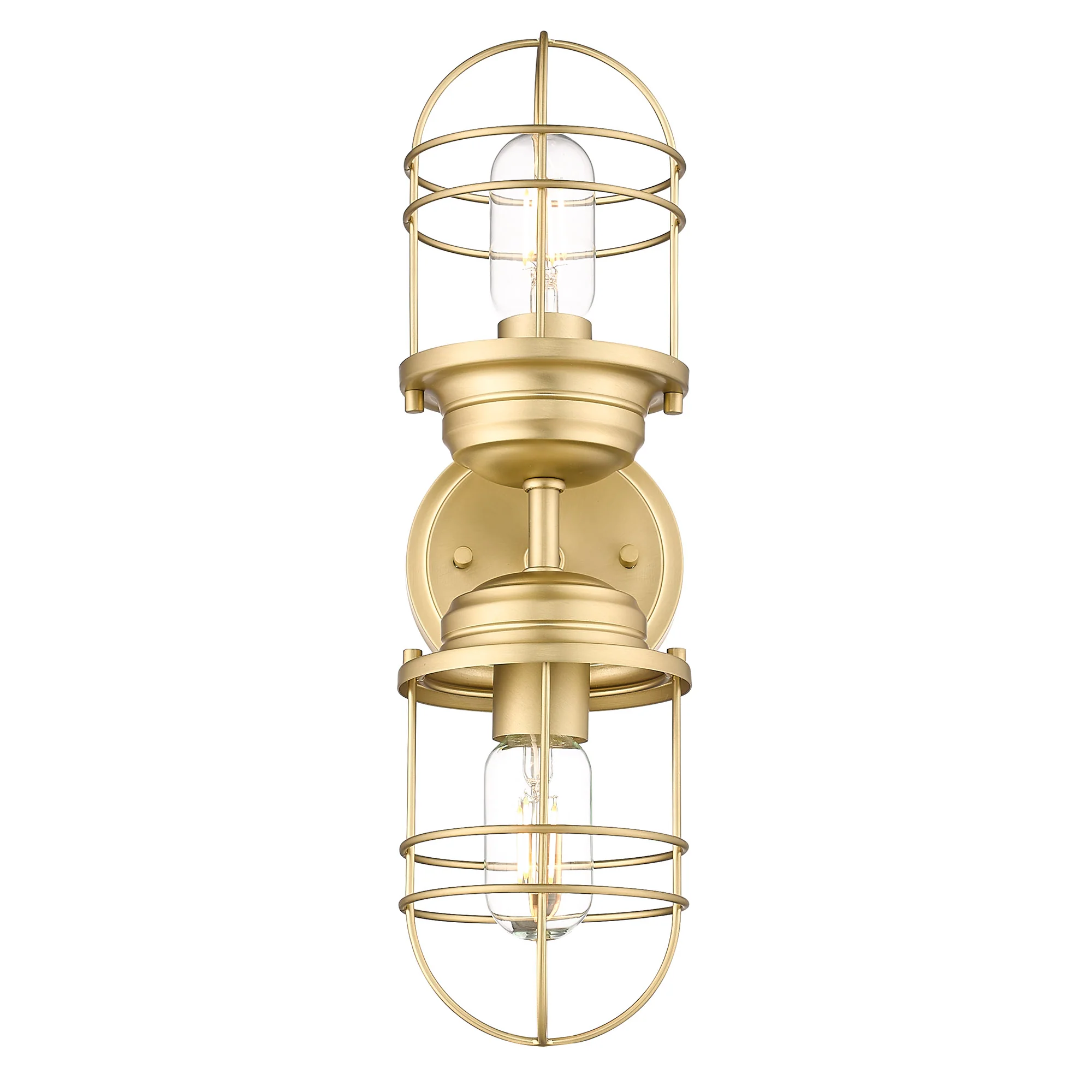 Seaport 2-light Vanity in Brushed Champagne Brass