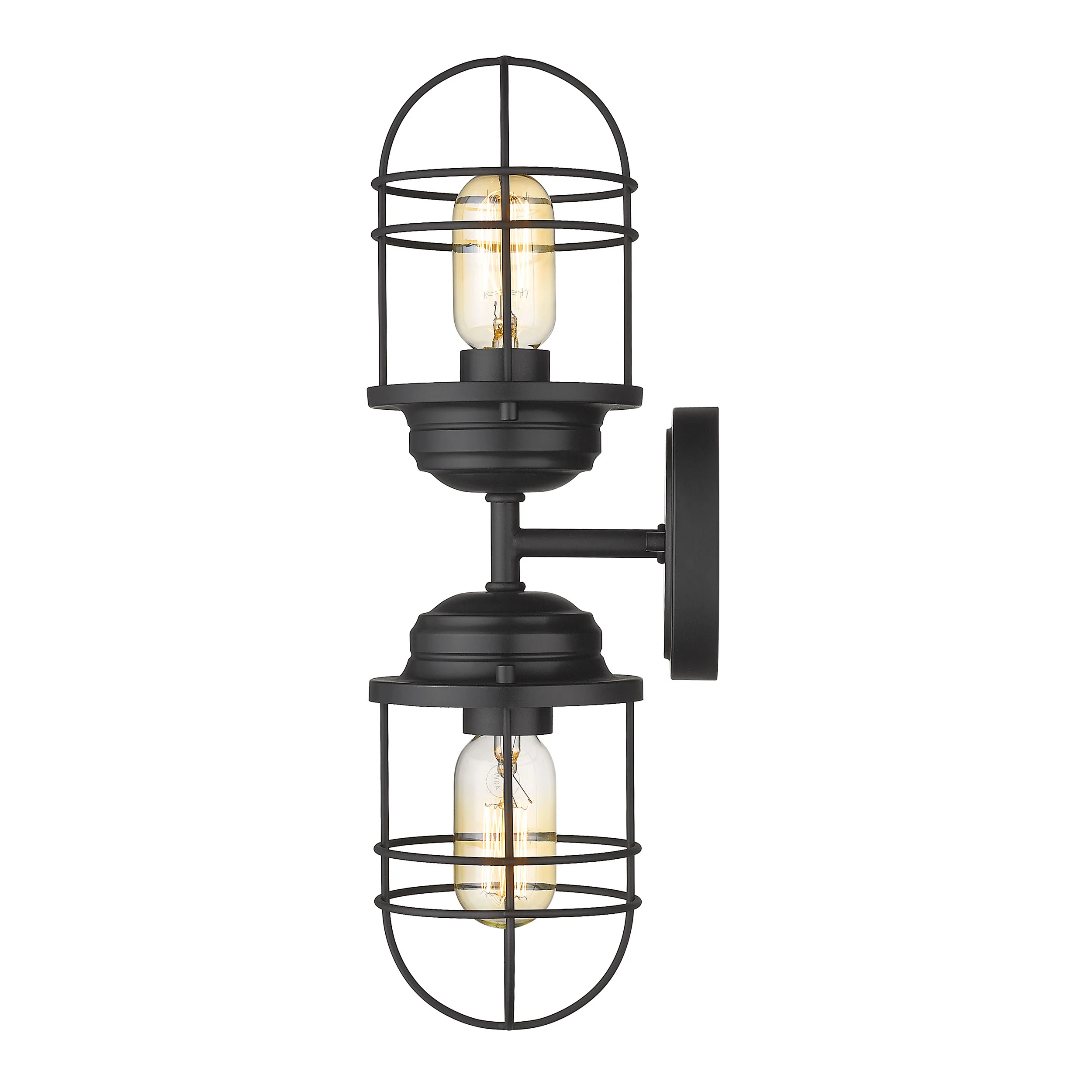 Seaport 2-light Vanity in Matte Black - Image 3