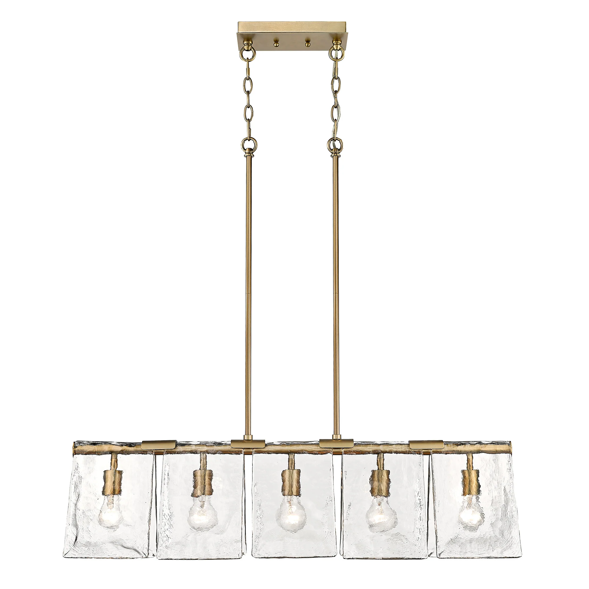 Serenity 5-light Island Light in Modern Brass - Image 2