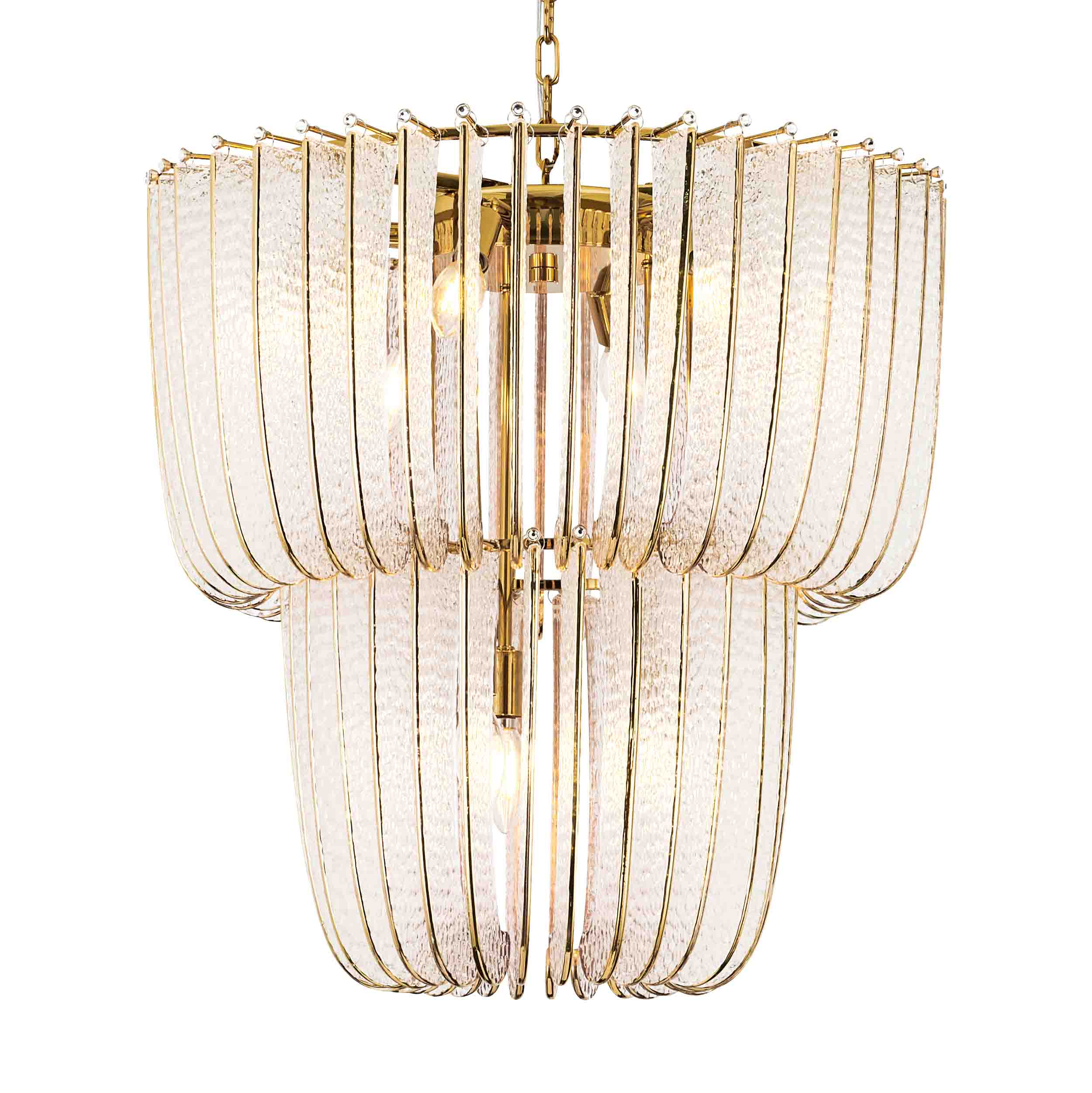 Shahi 9-light Chandelier in Titanium Gold