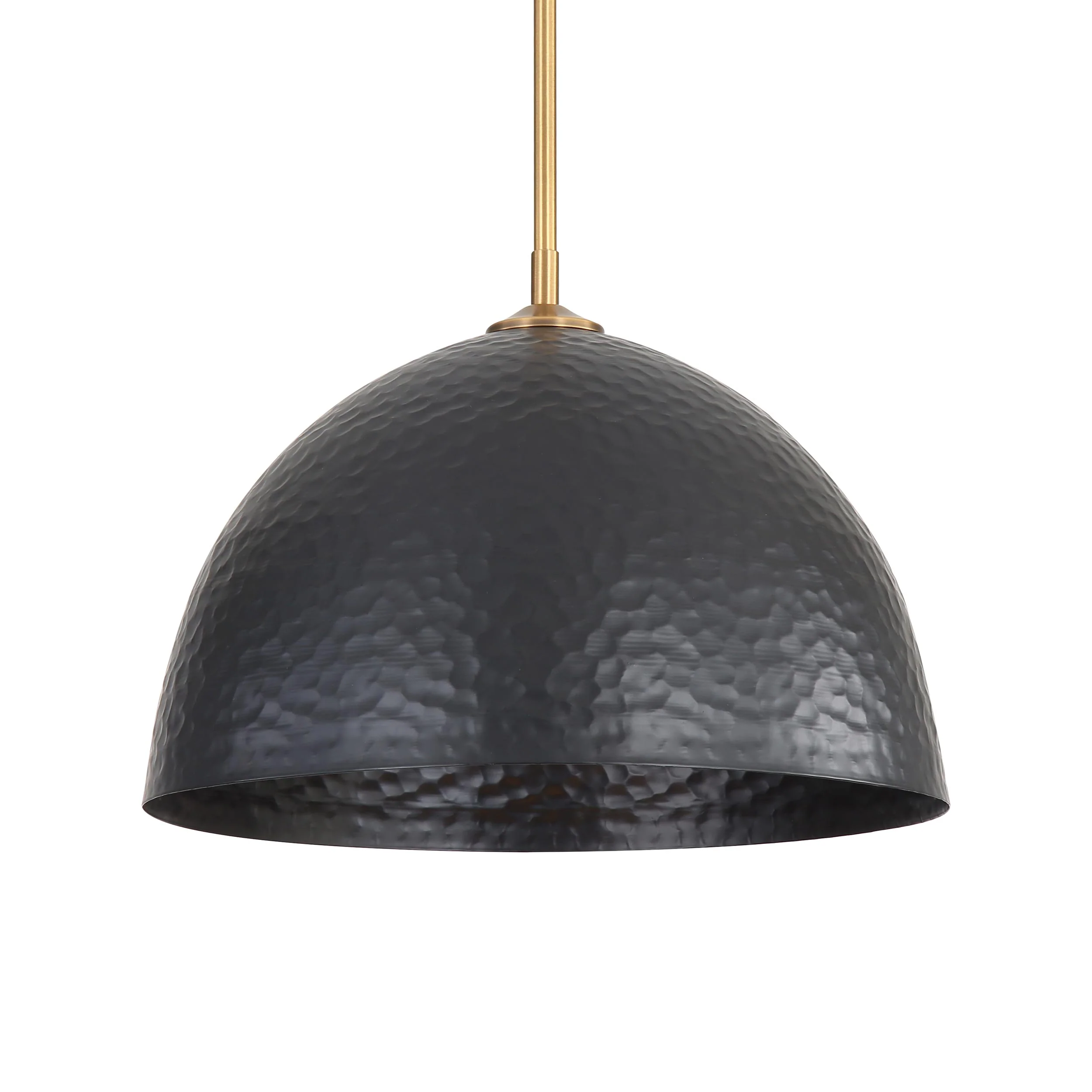 Shepard 1-light Pendant in Modern Brass and Matte Black shade - Image 3