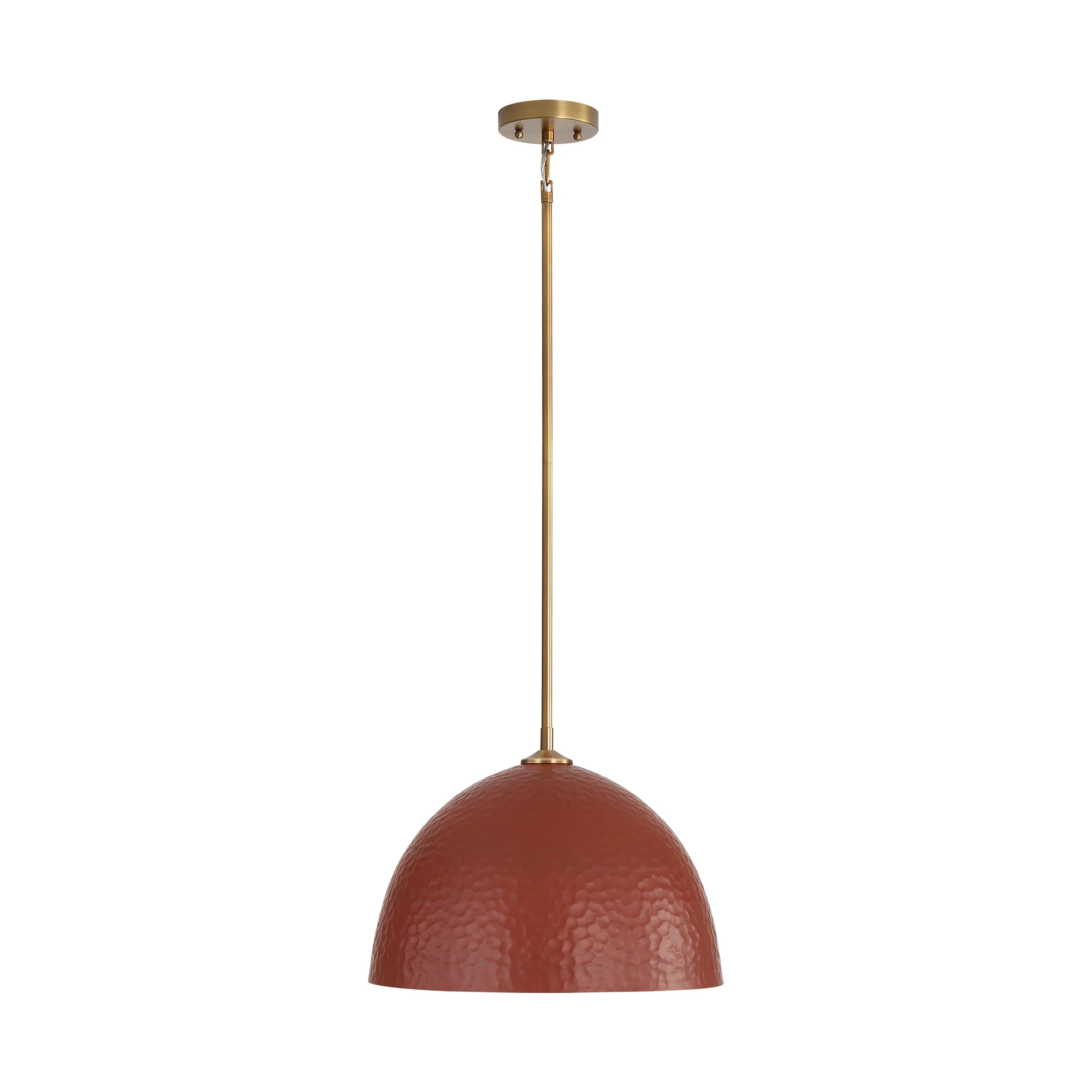 Shepard 1-light Pendant in Modern Brass and Russet Clay shade - Image 2