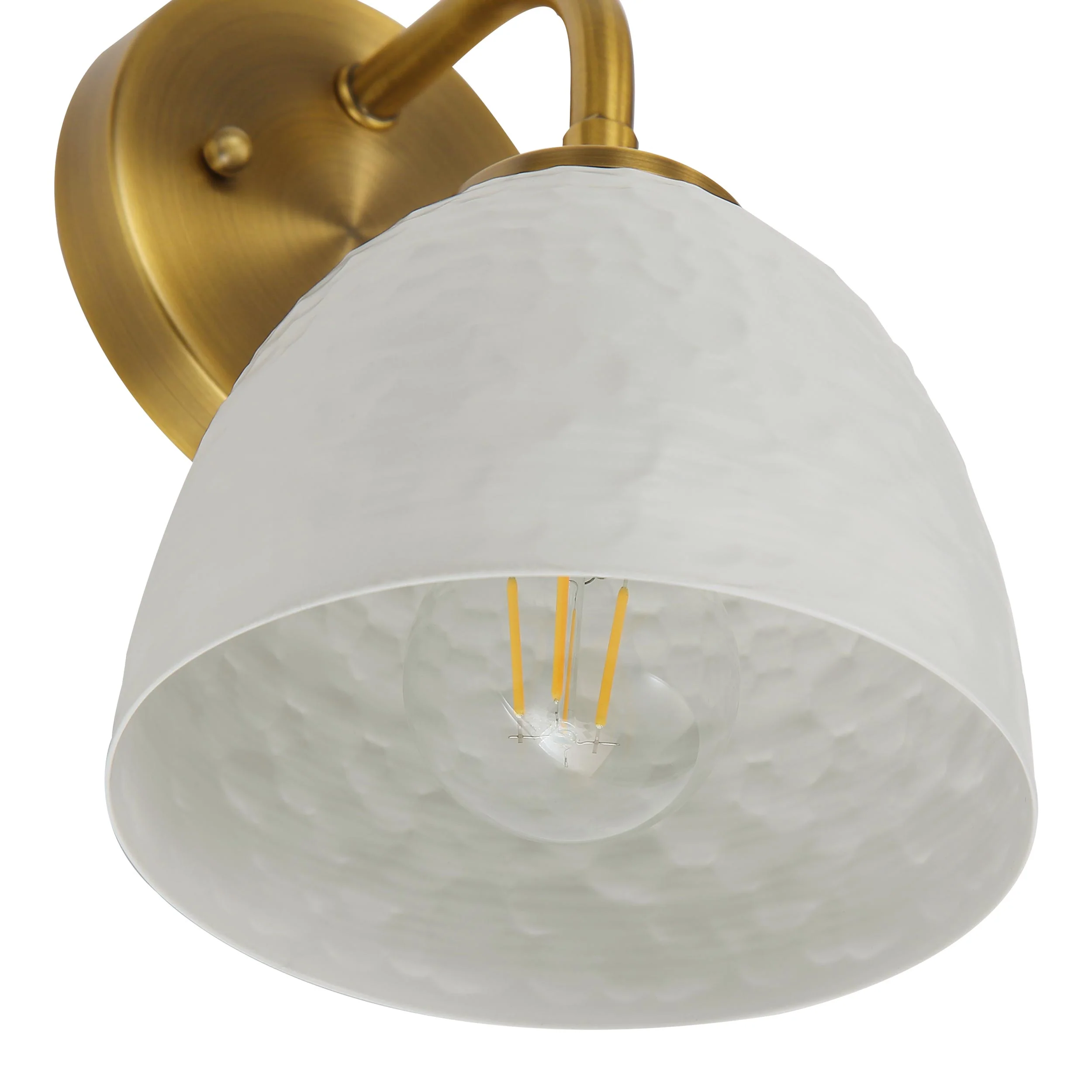Shepard 1-light Wall Sconce in Modern Brass and Matte White shade - Image 7