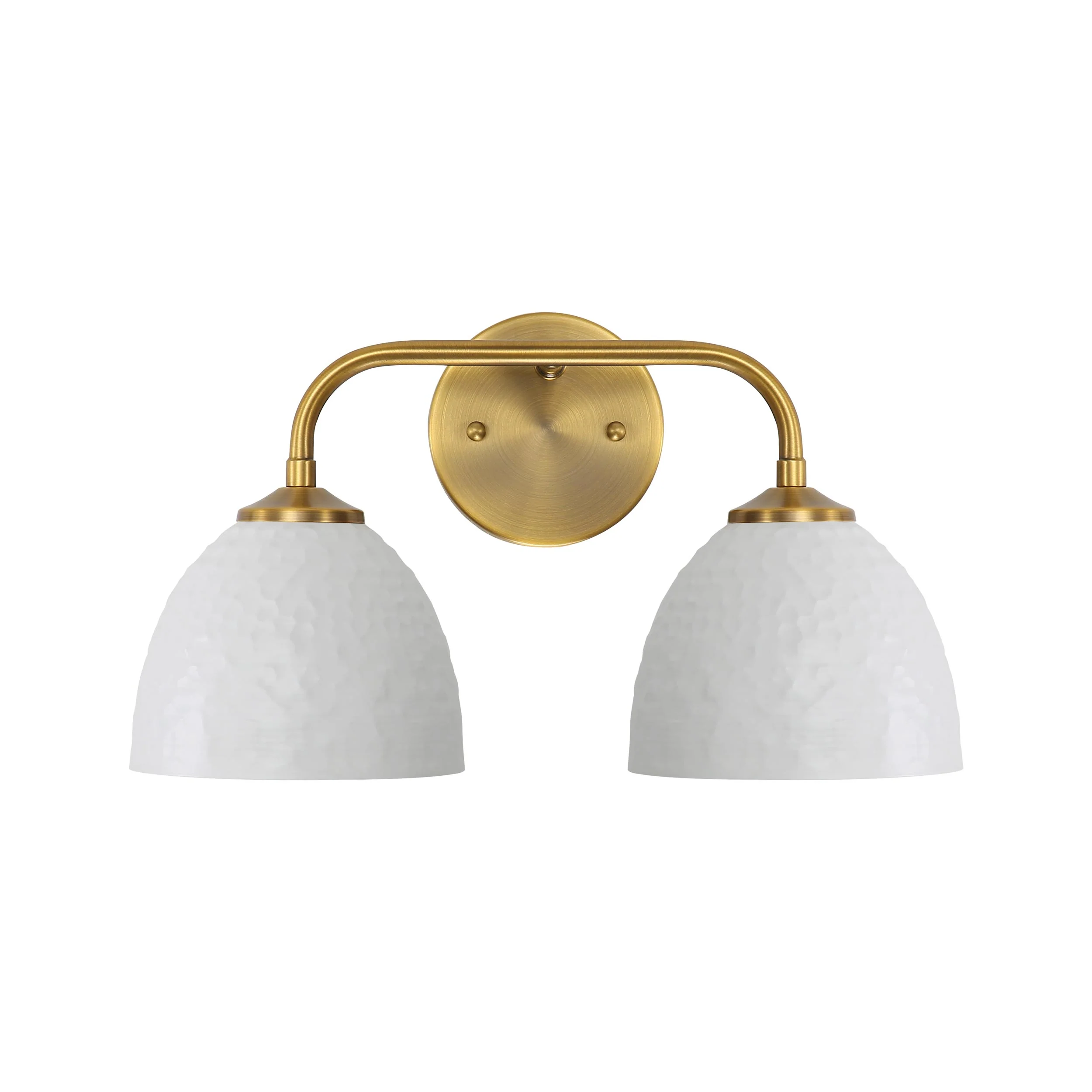 Shepard 2-light Vanity in Modern Brass and Matte White shade - Image 2