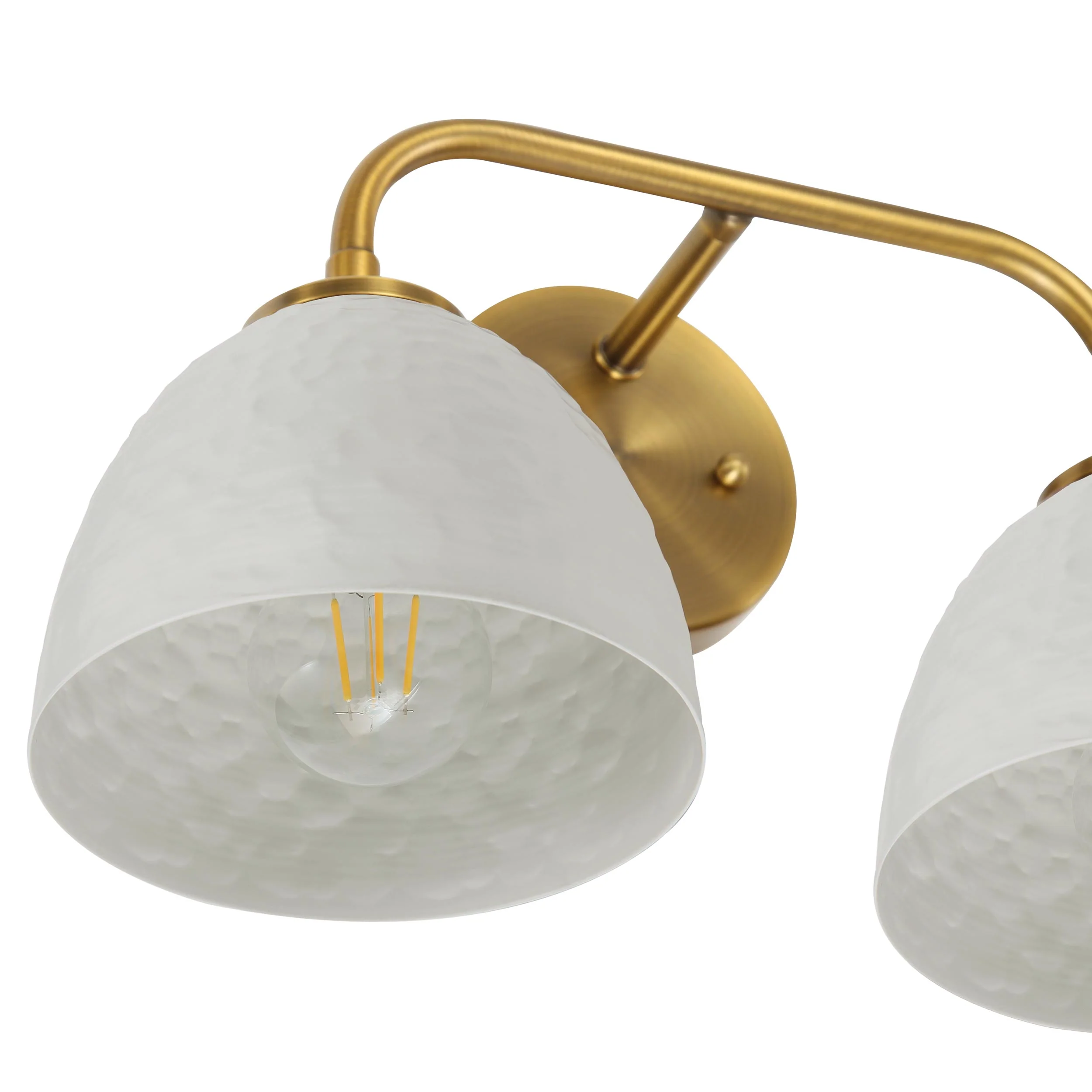 Shepard 2-light Vanity in Modern Brass and Matte White shade - Image 7