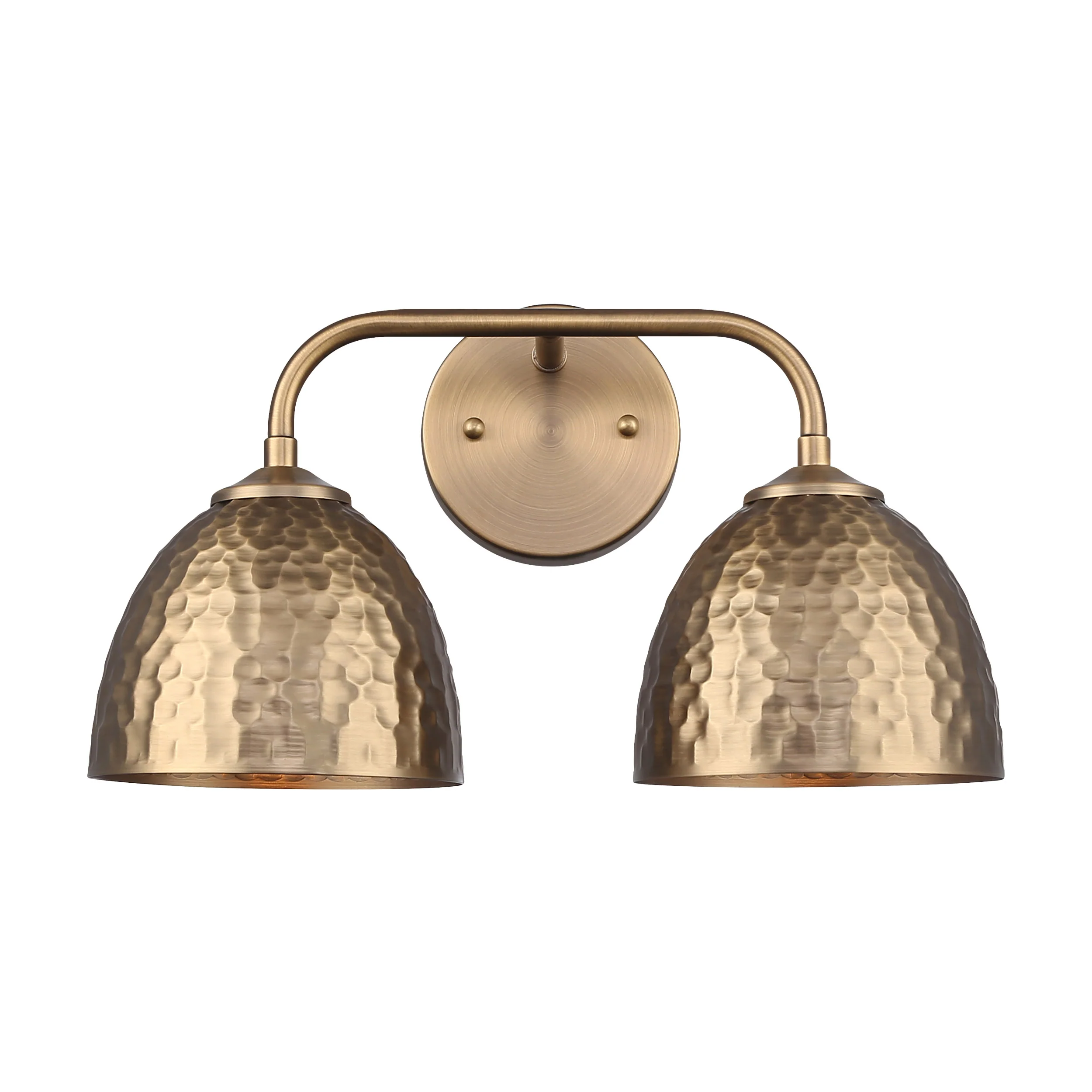 Shepard 2-light Vanity in Modern Brass and Modern Brass shade - Image 2
