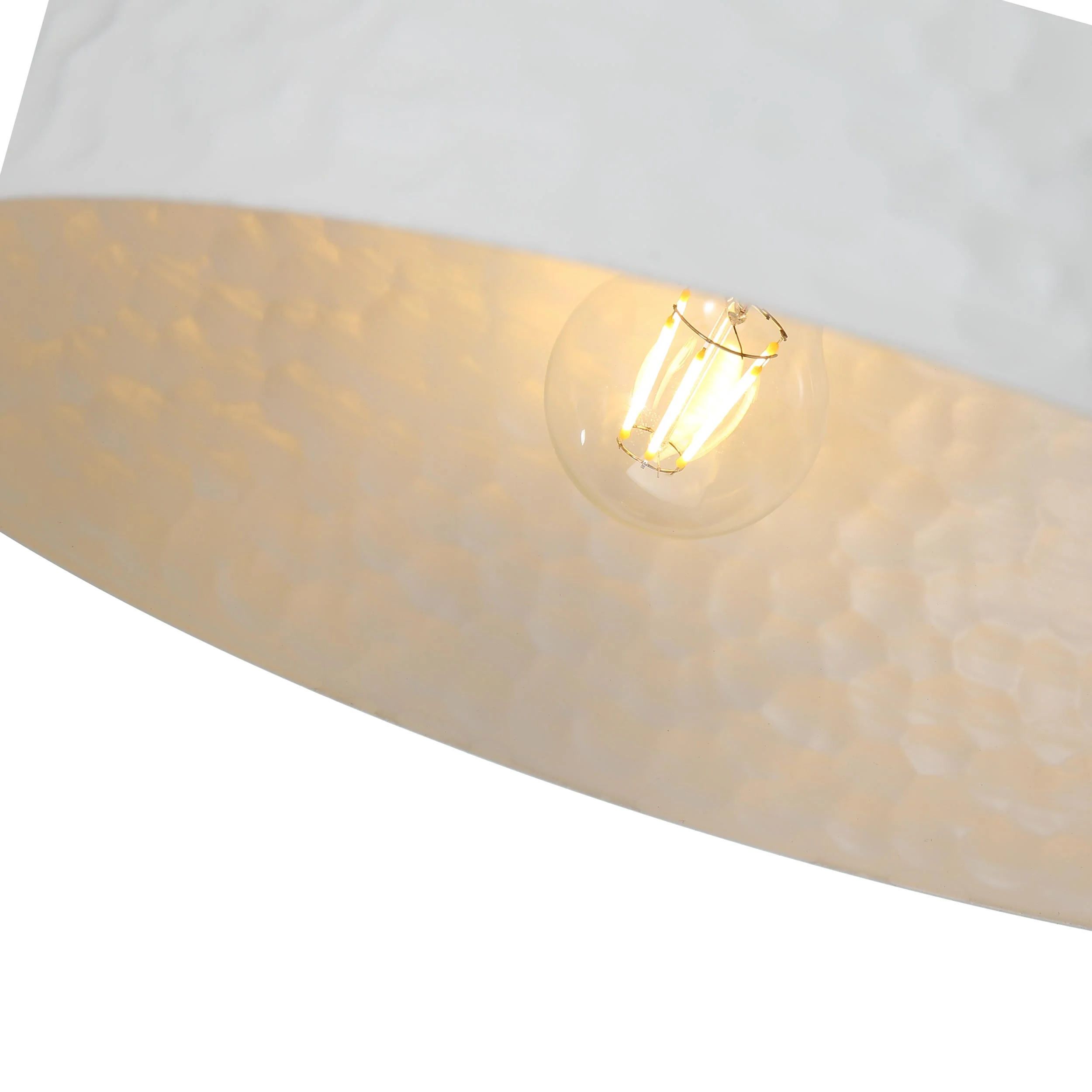 Shepard 3-light Flush Mount in Modern Brass and Matte White shade - Image 5