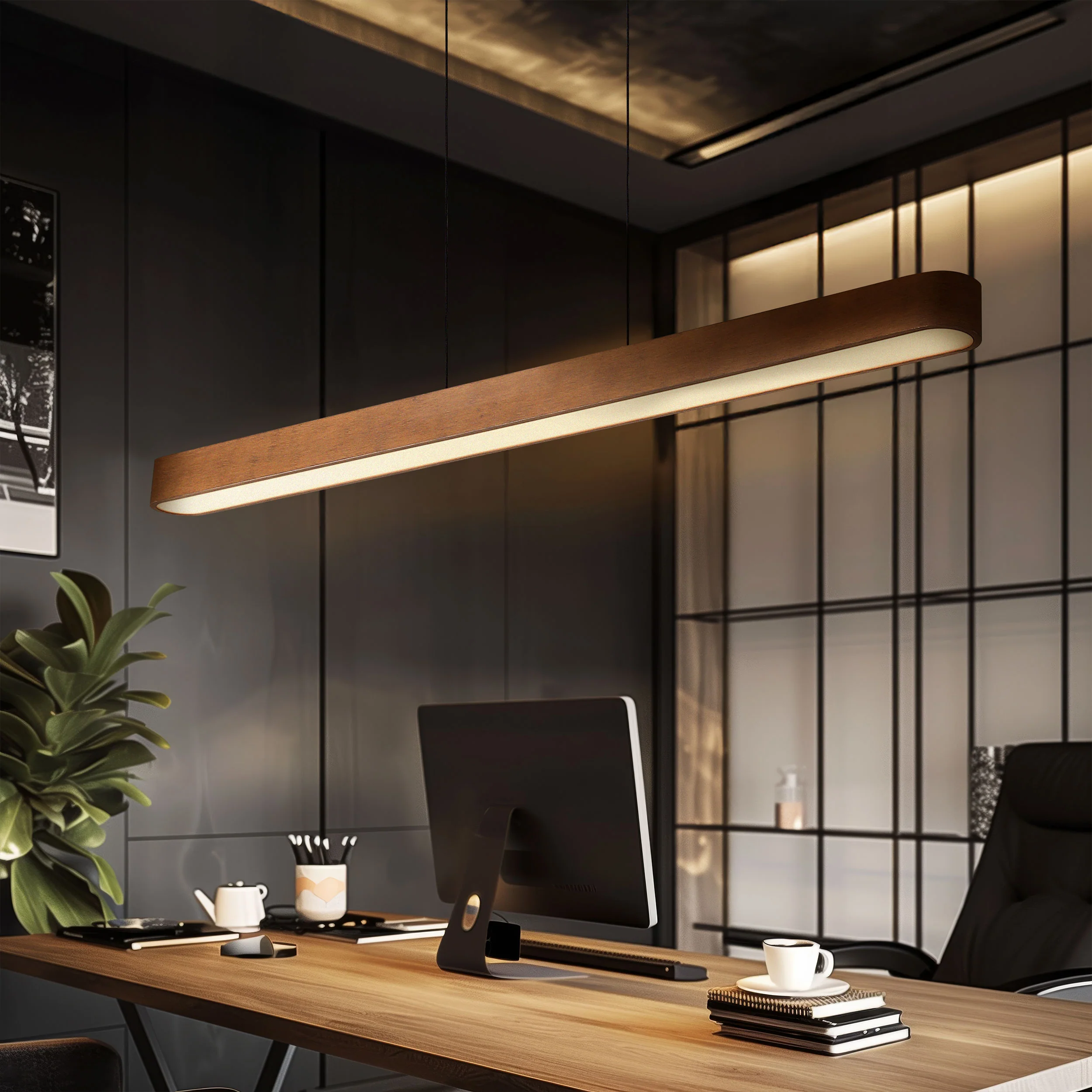 Silva Integrated LED Pendant in Walnut - Image 10