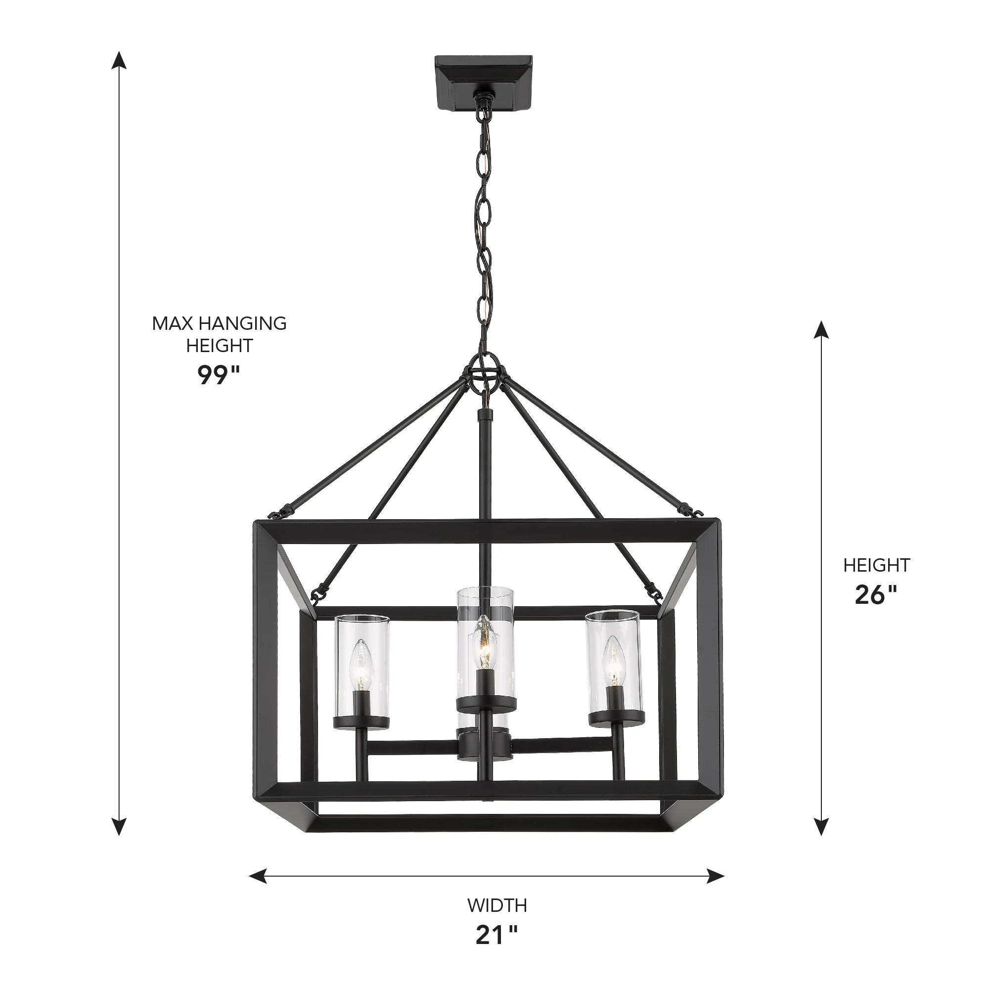Smyth 4-light Chandelier in Matte Black - Image 5