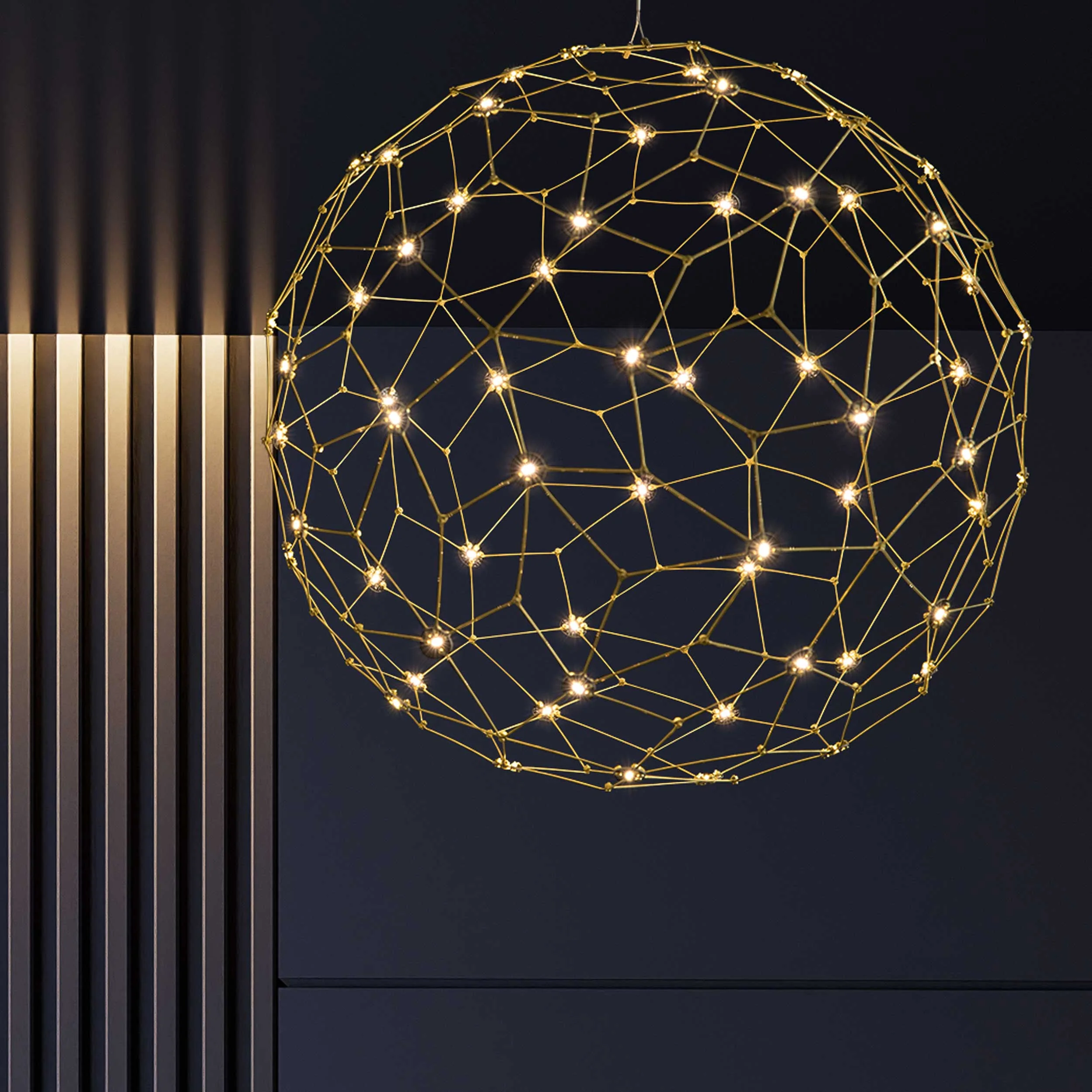 Spheris Integrated LED 16in Pendant in Natural Brass - Image 5