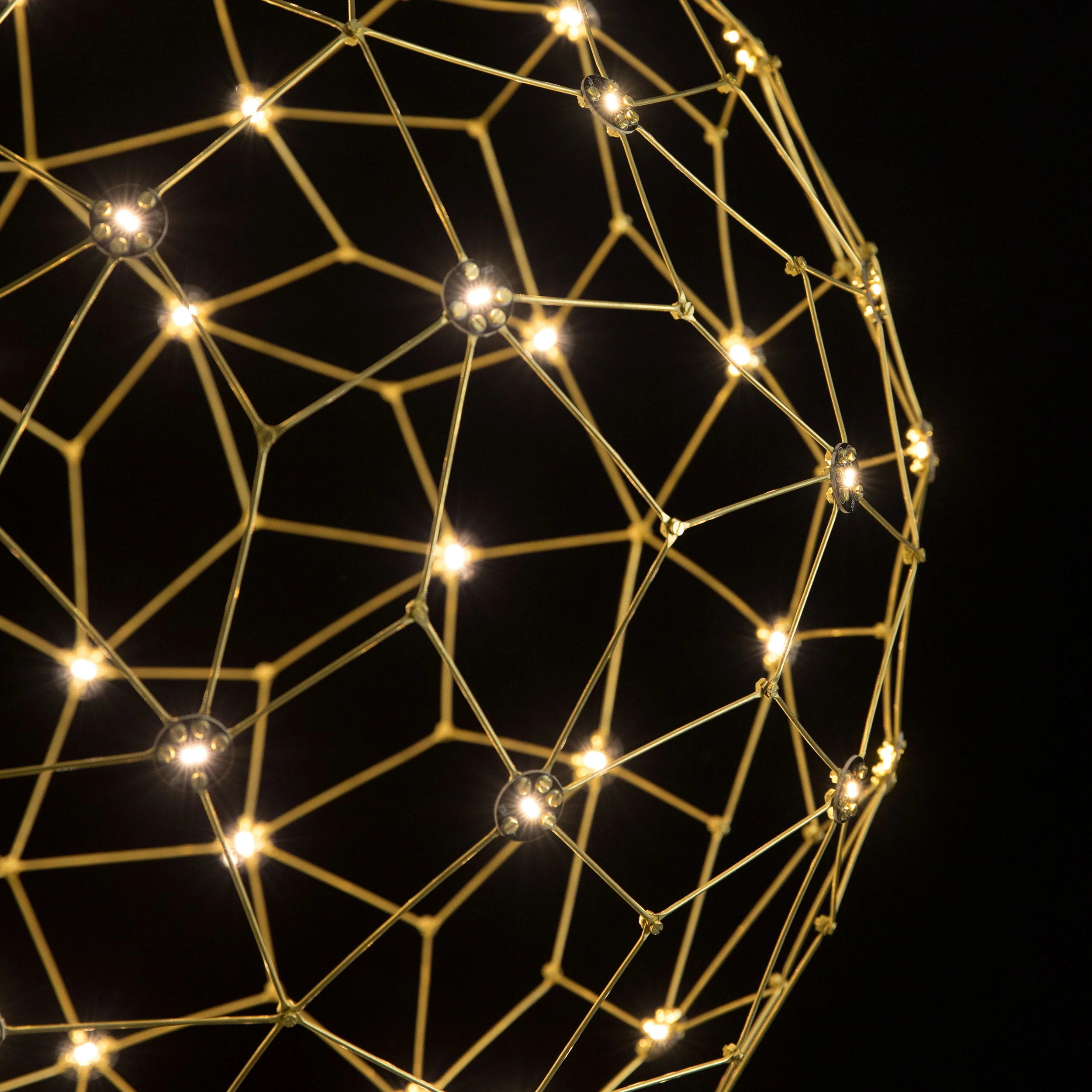 Spheris Integrated LED 24in Pendant in Natural Brass - Image 4