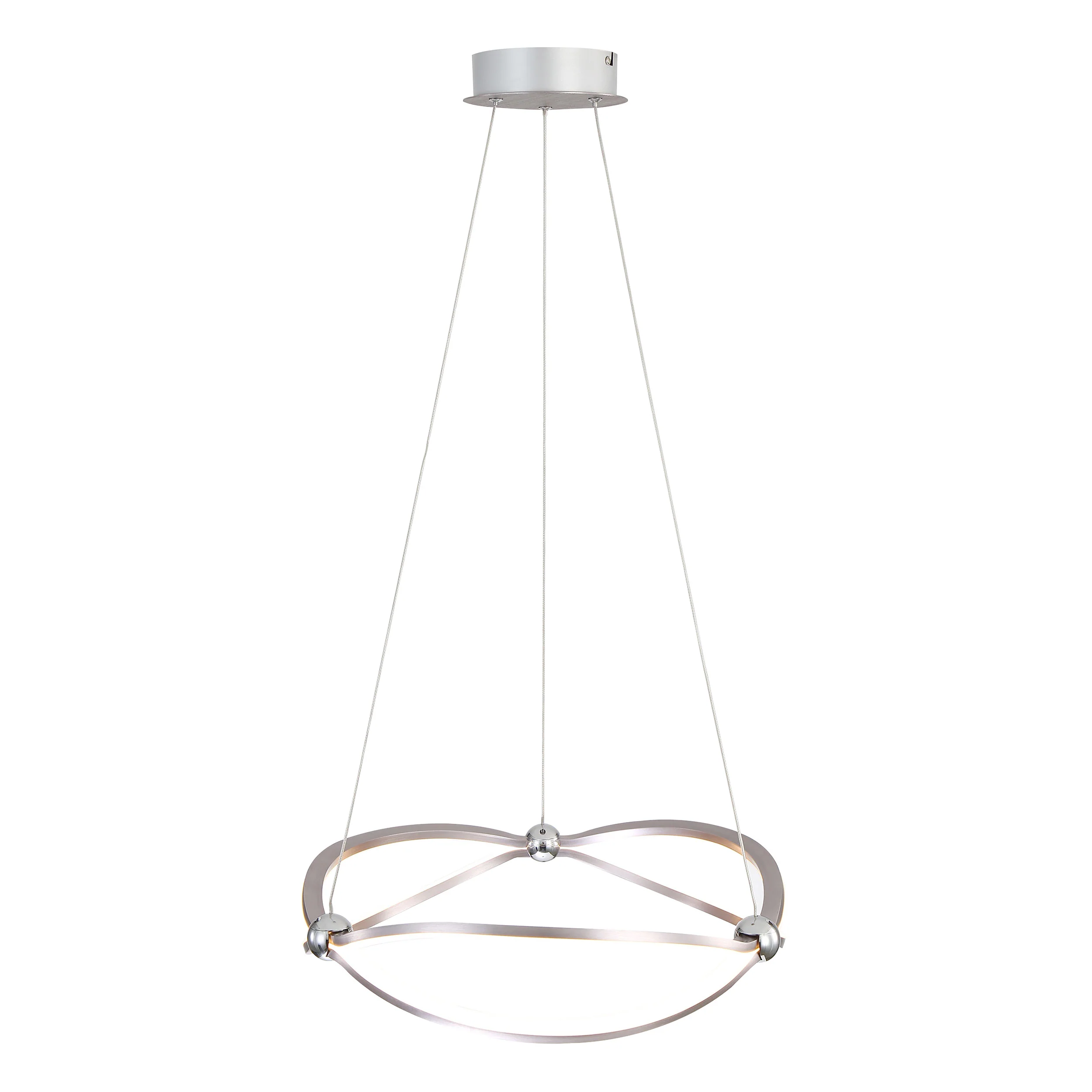 Spirale Integrated LED 19in Chandelier in Satin Nickel - Image 6
