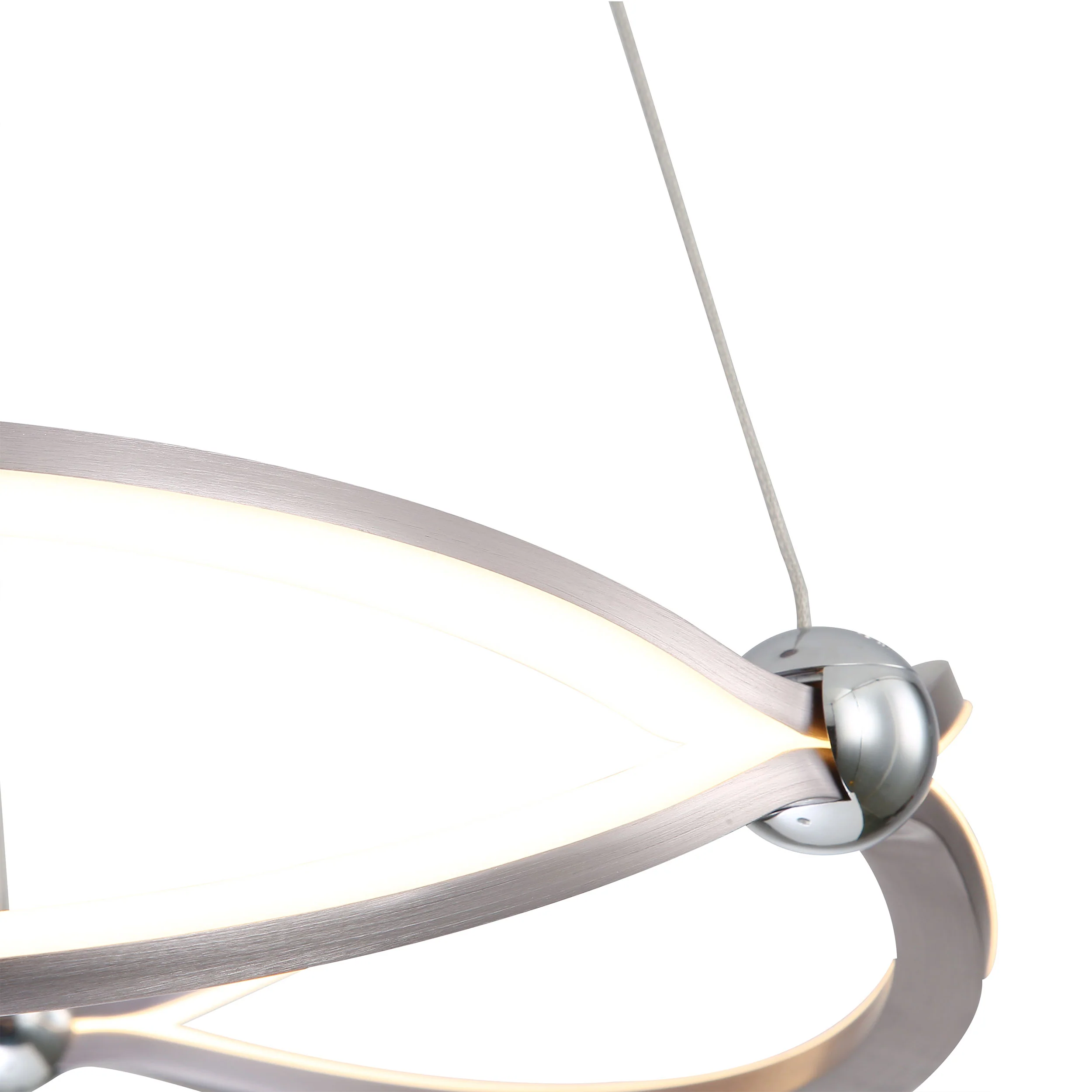 Spirale Integrated LED 19in Chandelier in Satin Nickel - Image 9