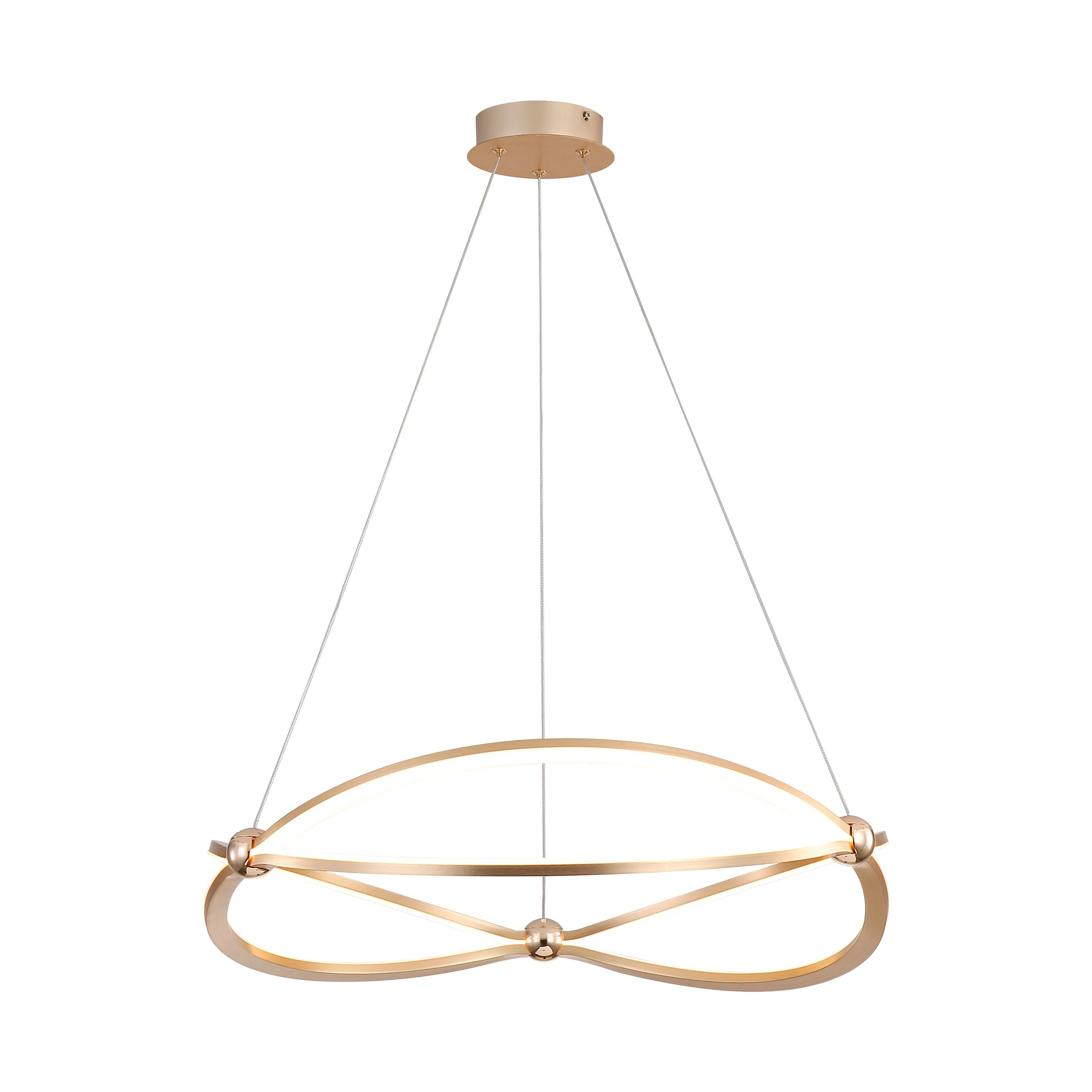 Spirale Integrated LED 24in Chandelier in Anodized Gold - Image 2