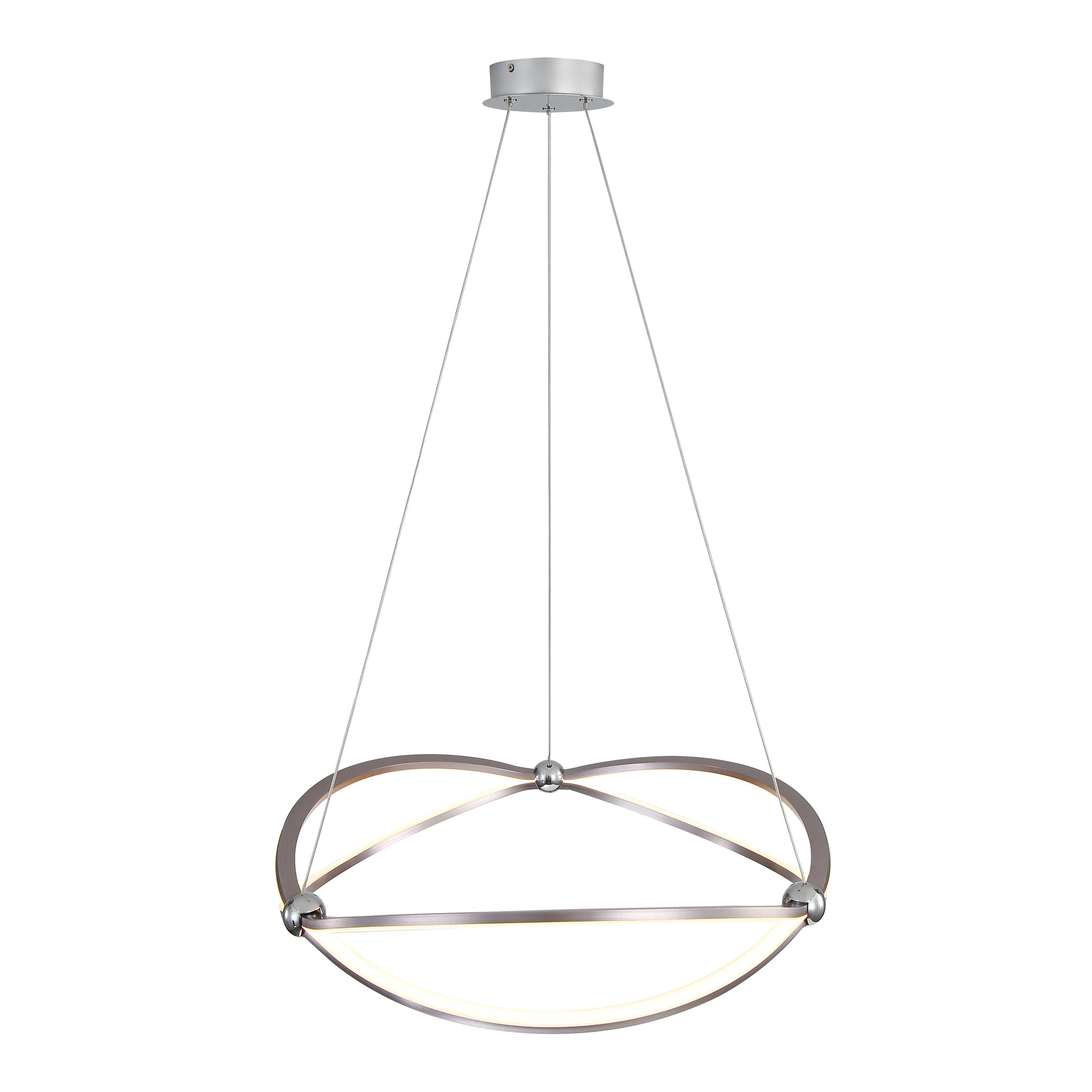 Spirale Integrated LED 24in Chandelier in Satin Nickel - Image 6