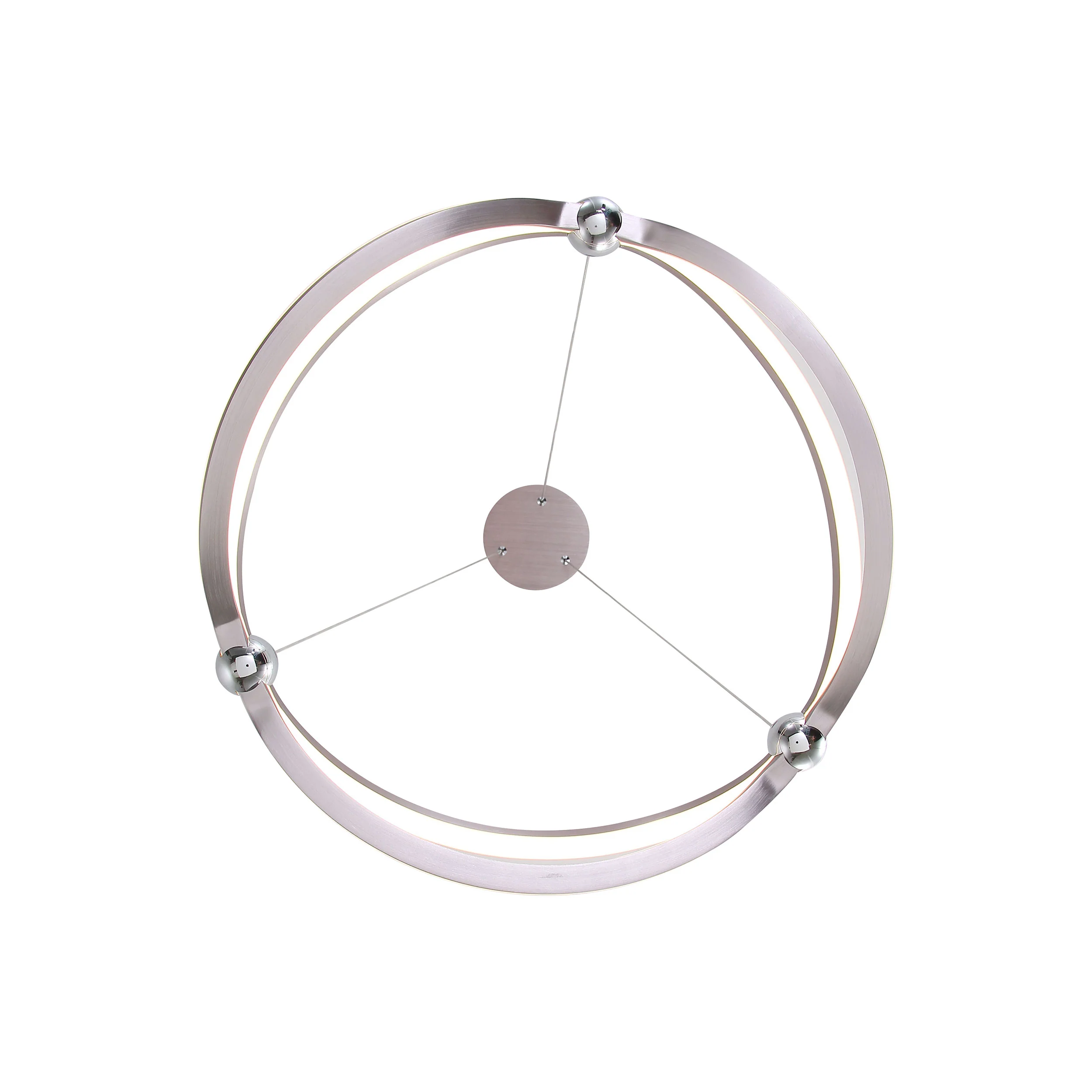 Spirale Integrated LED 24in Chandelier in Satin Nickel - Image 7
