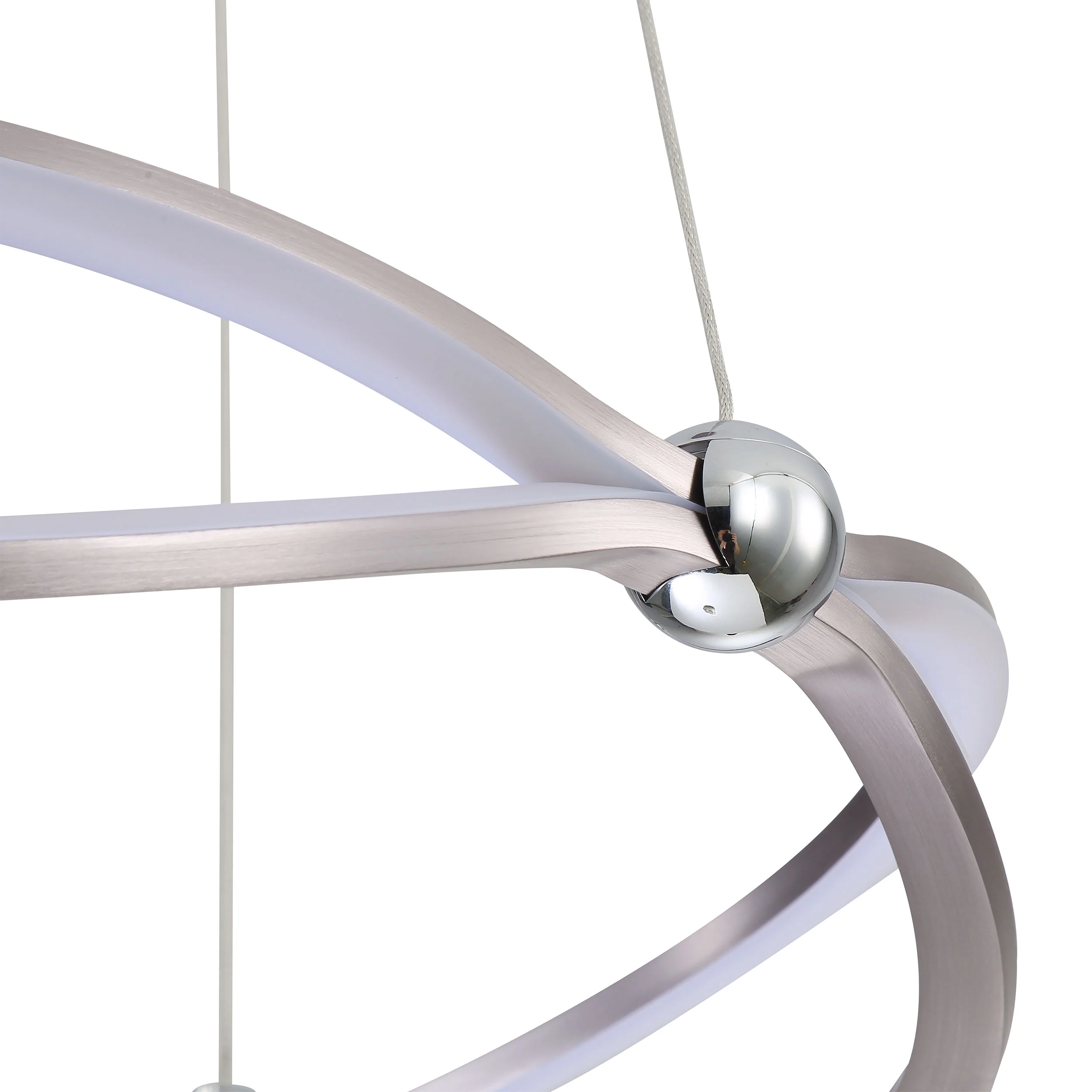 Spirale Integrated LED 24in Chandelier in Satin Nickel - Image 8