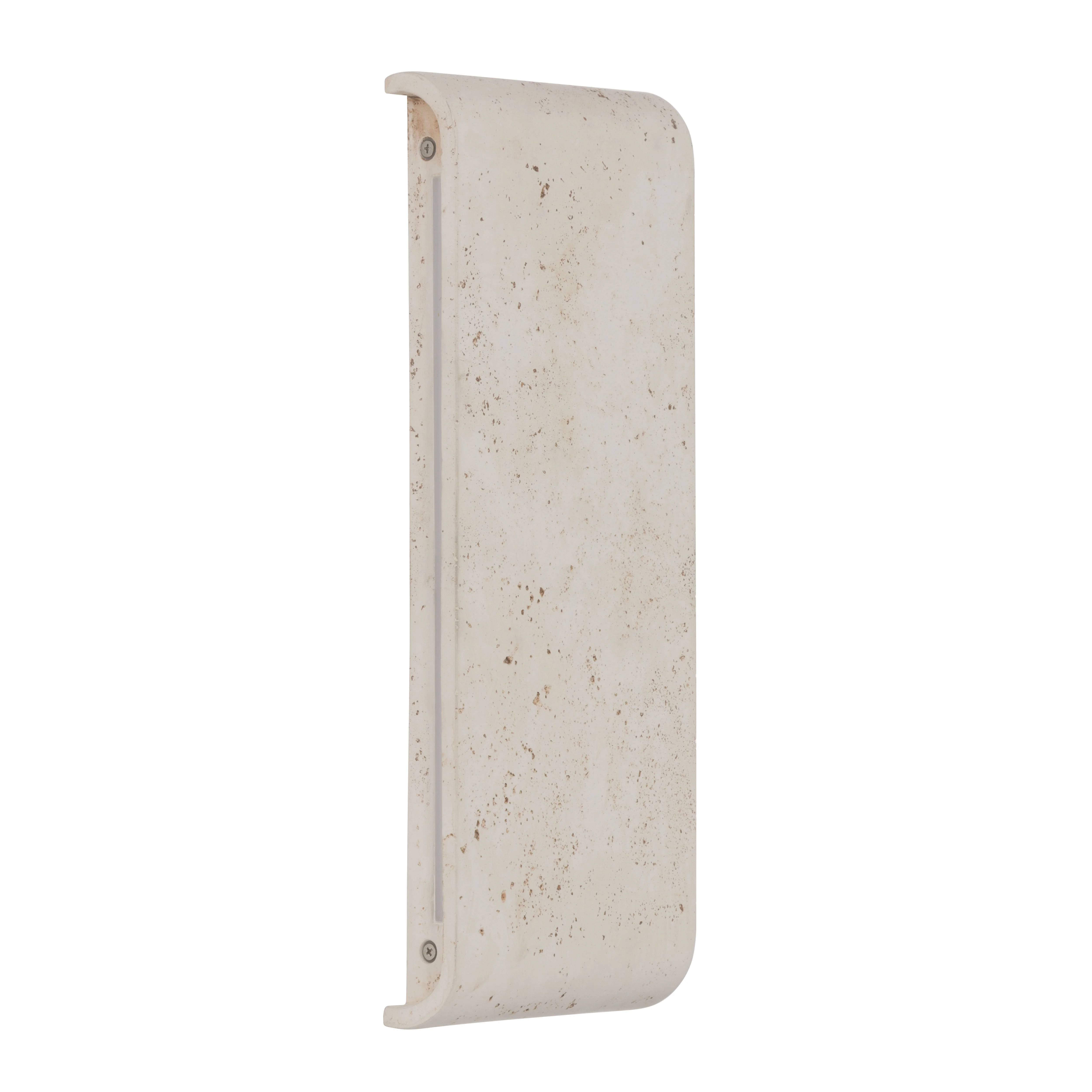 Stela Integrated LED 16in Outdoor Wall in White Travertine - Image 3