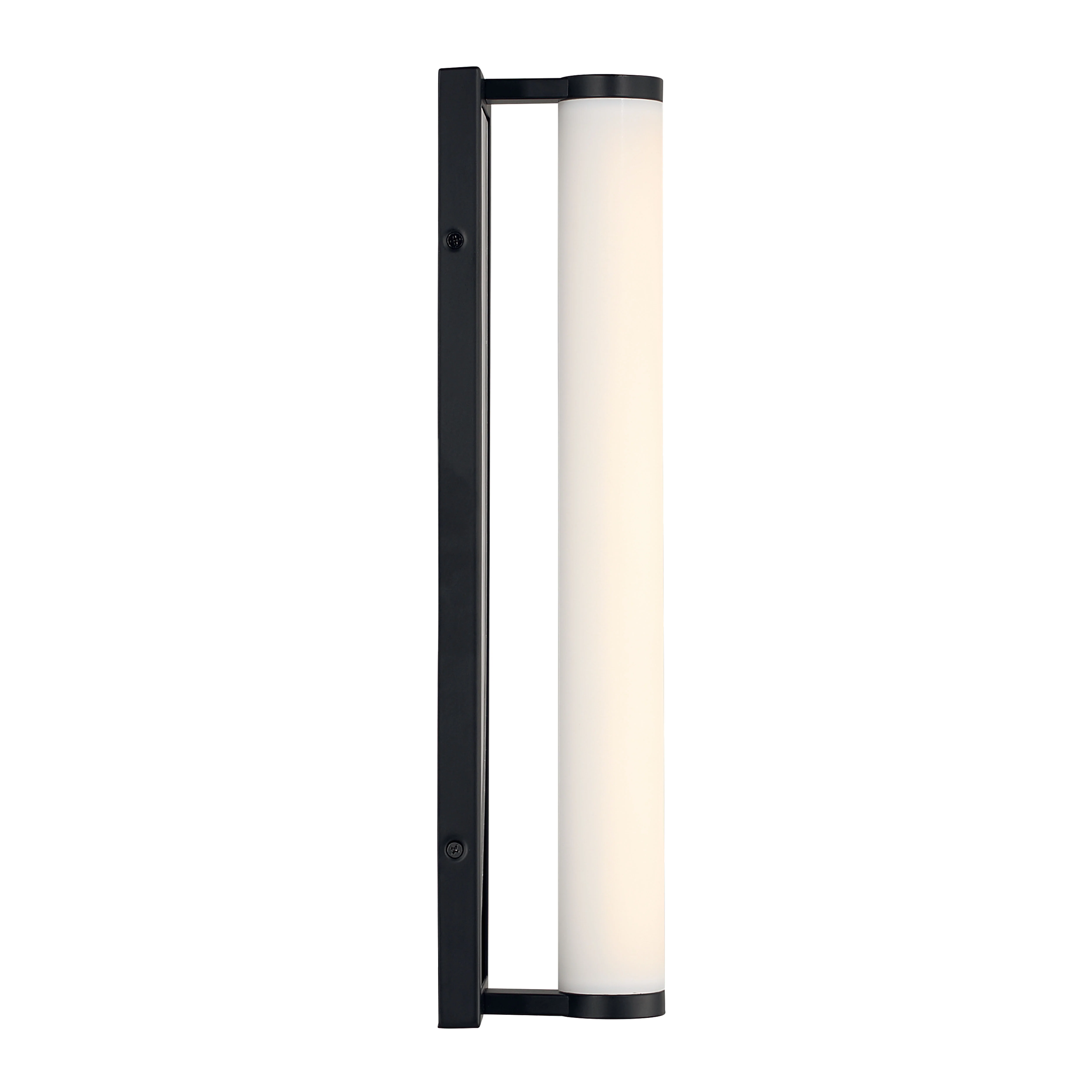 Stratum Integrated LED 18in Vanity in Matte Black with Jazz White Marble - Image 5