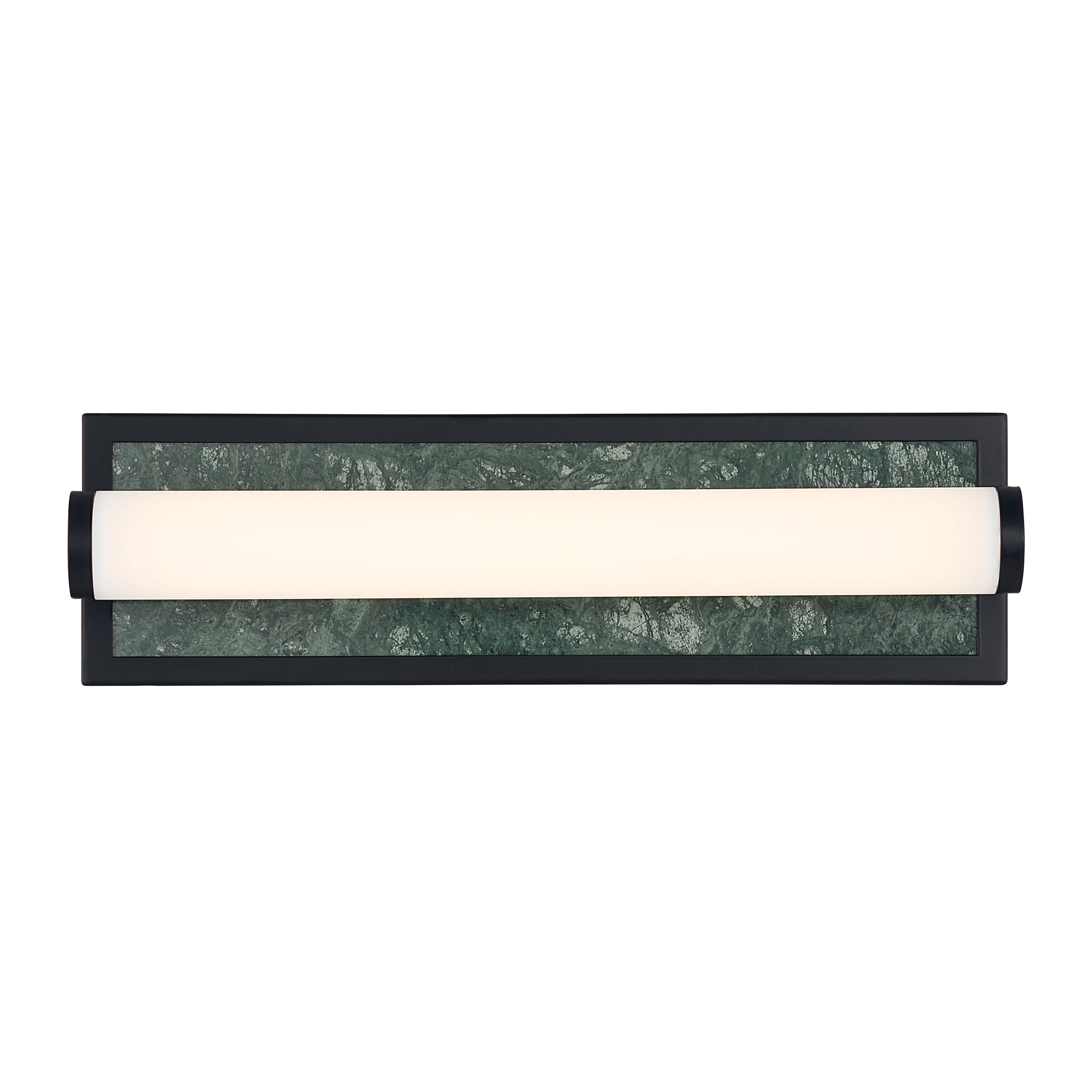 Stratum Integrated LED 18in Vanity in Matte Black with Persian Green Marble - Image 3