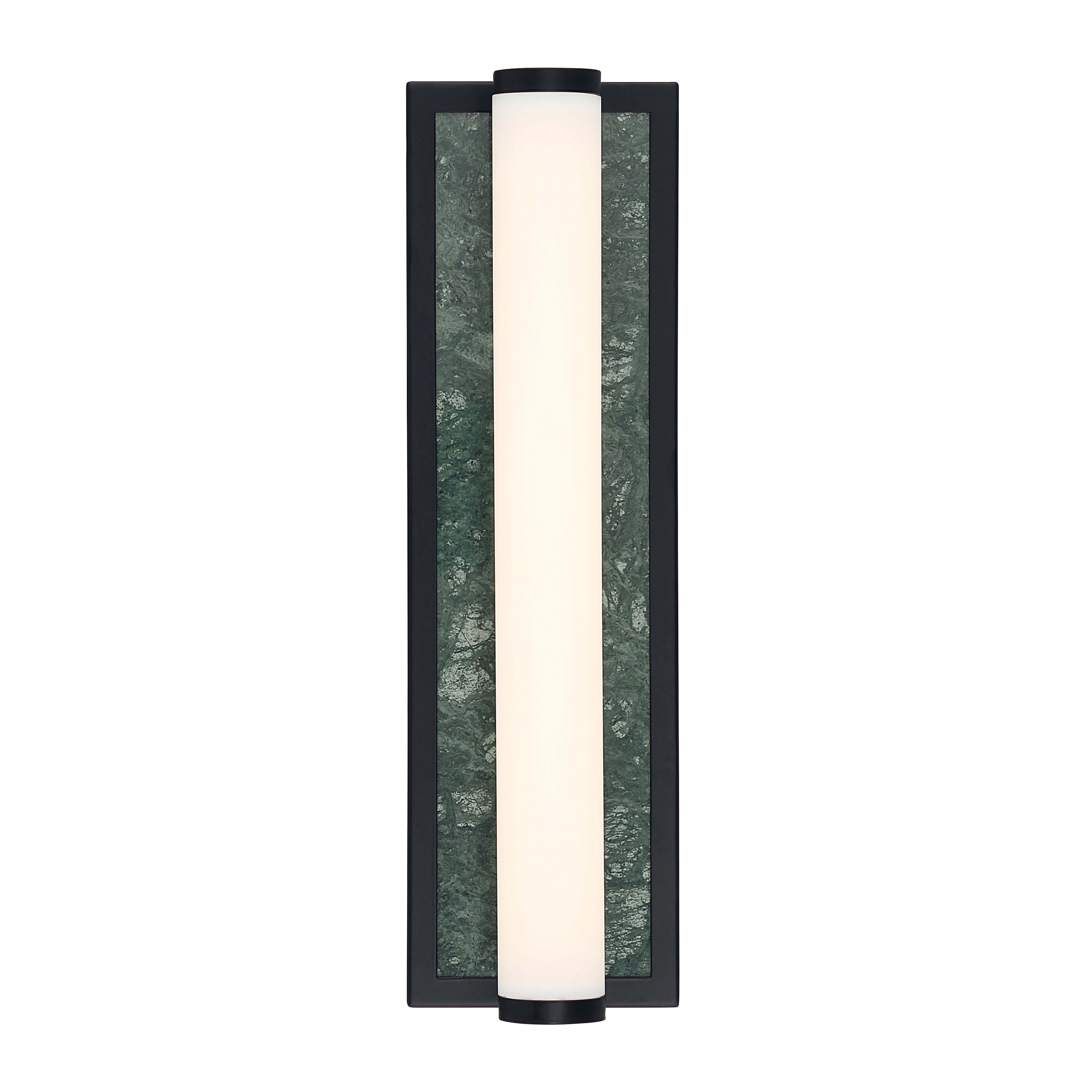 Stratum Integrated LED 18in Vanity in Matte Black with Persian Green Marble - Image 6