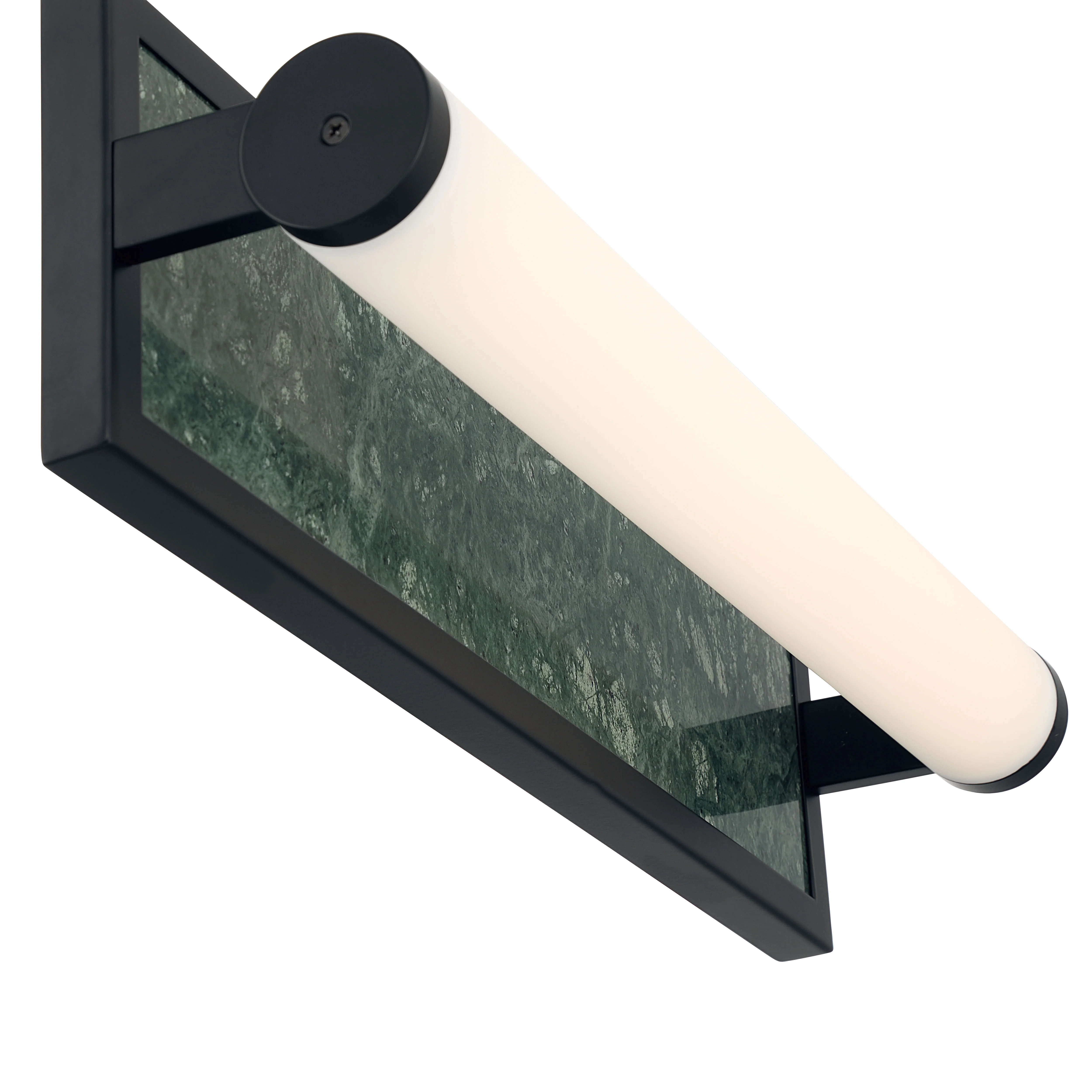 Stratum Integrated LED 18in Vanity in Matte Black with Persian Green Marble - Image 7