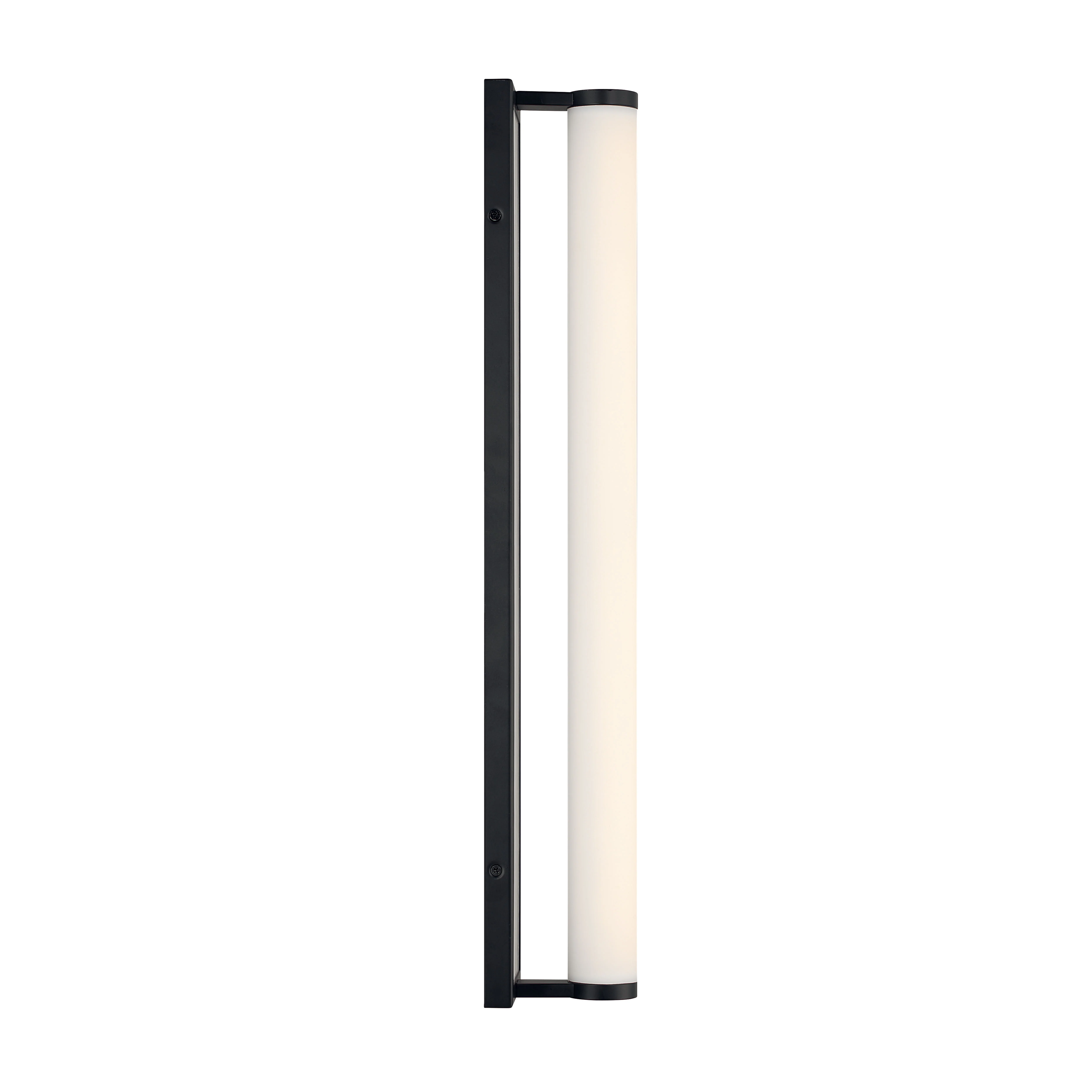 Stratum Integrated LED 24in Vanity in Matte Black with Jazz White Marble - Image 6