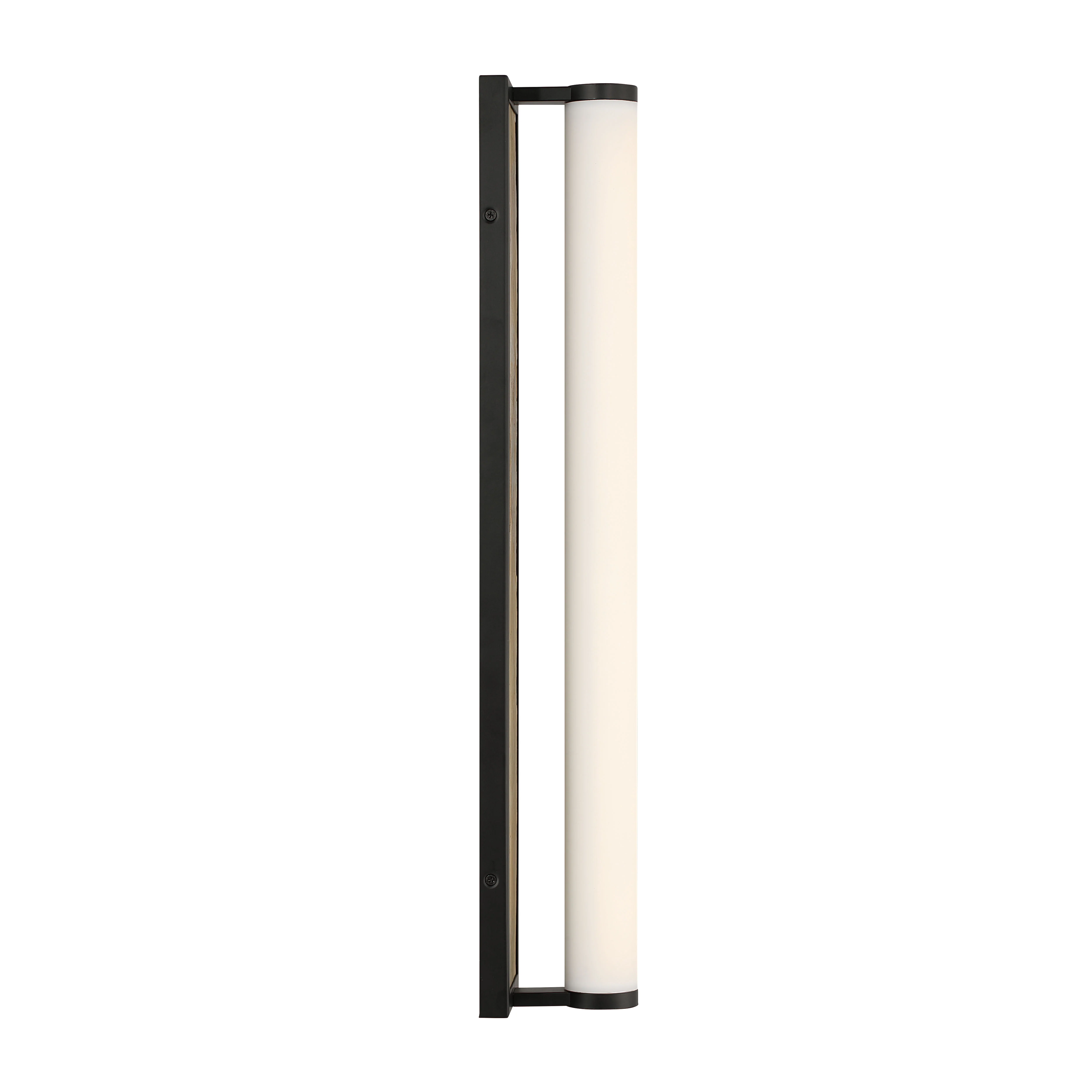 Stratum Integrated LED 24in Vanity in Matte Black with Moon Rock Slate - Image 6