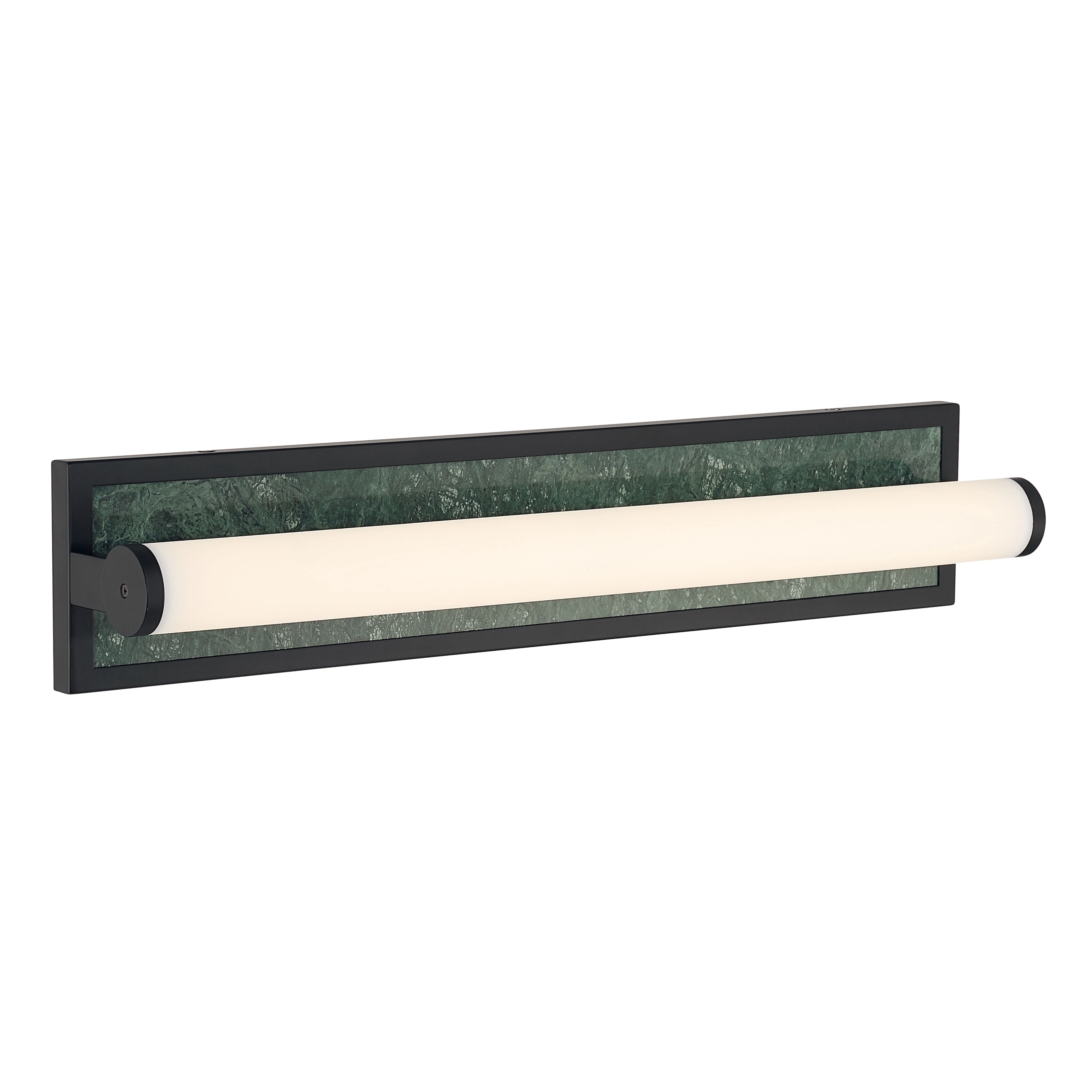 Stratum Integrated LED 24in Vanity in Matte Black with Persian Green Marble - Image 4