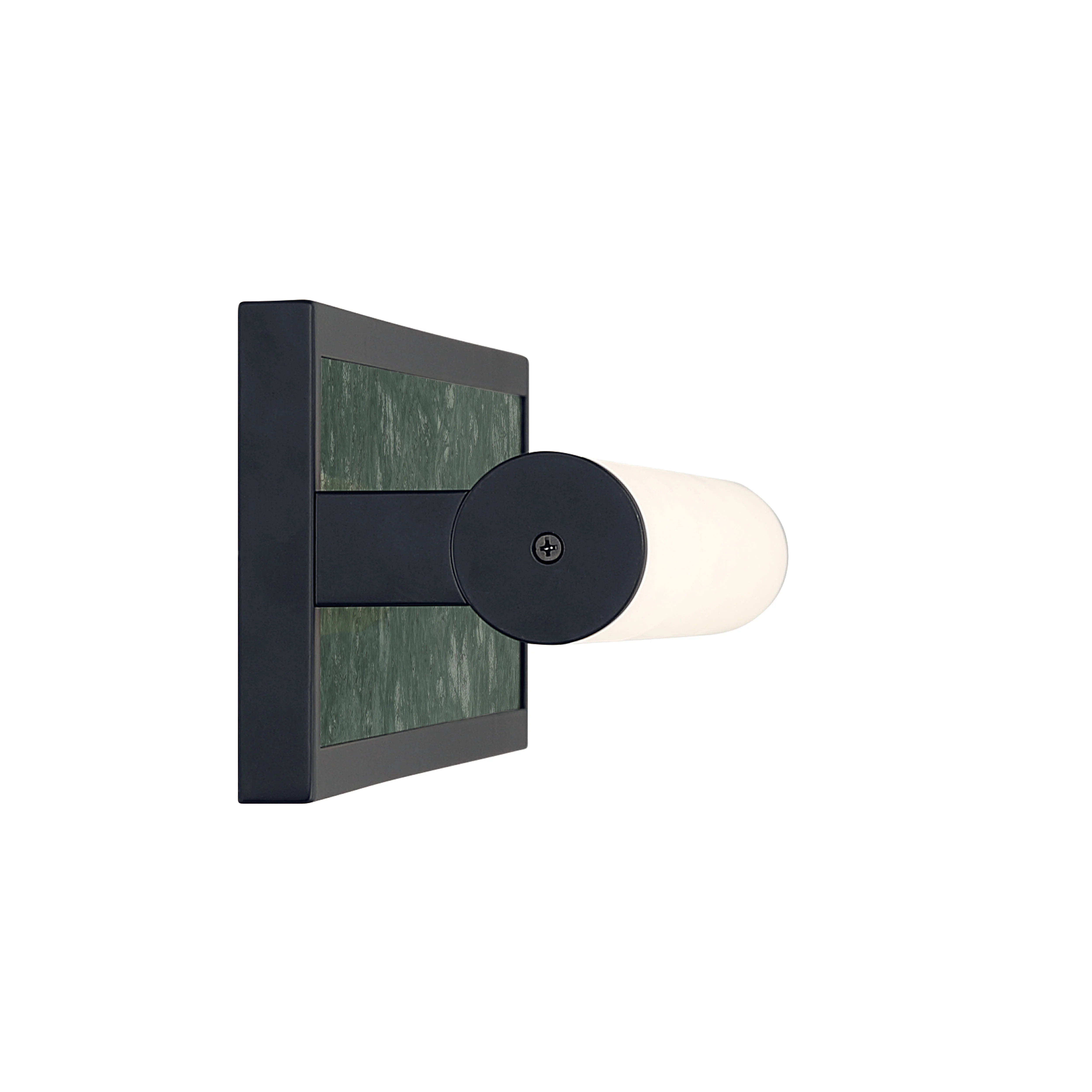 Stratum Integrated LED 24in Vanity in Matte Black with Persian Green Marble - Image 5