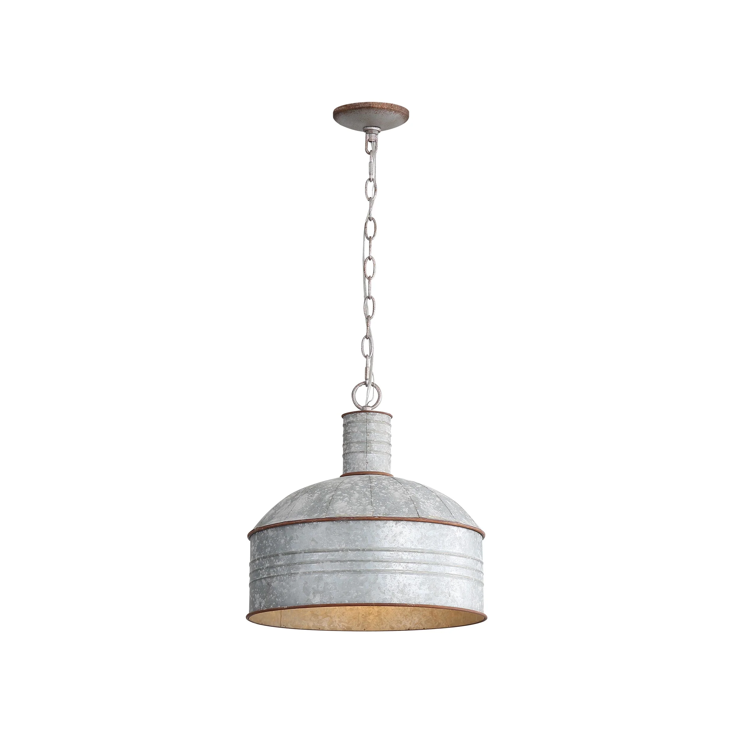 Tinsmith 1-light Pendant in Aged Galvanized Steel - Image 2
