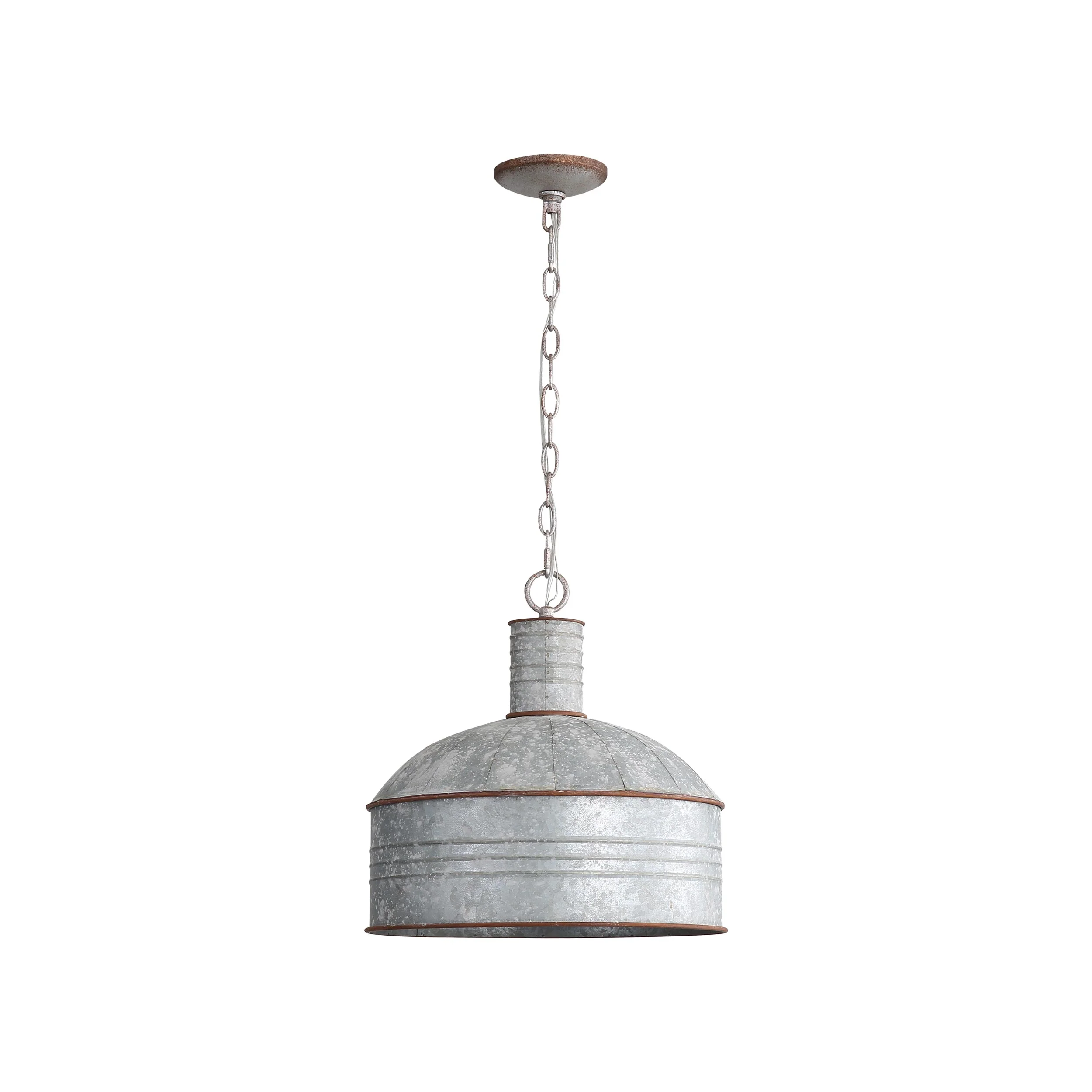 Tinsmith 1-light Pendant in Aged Galvanized Steel - Image 3