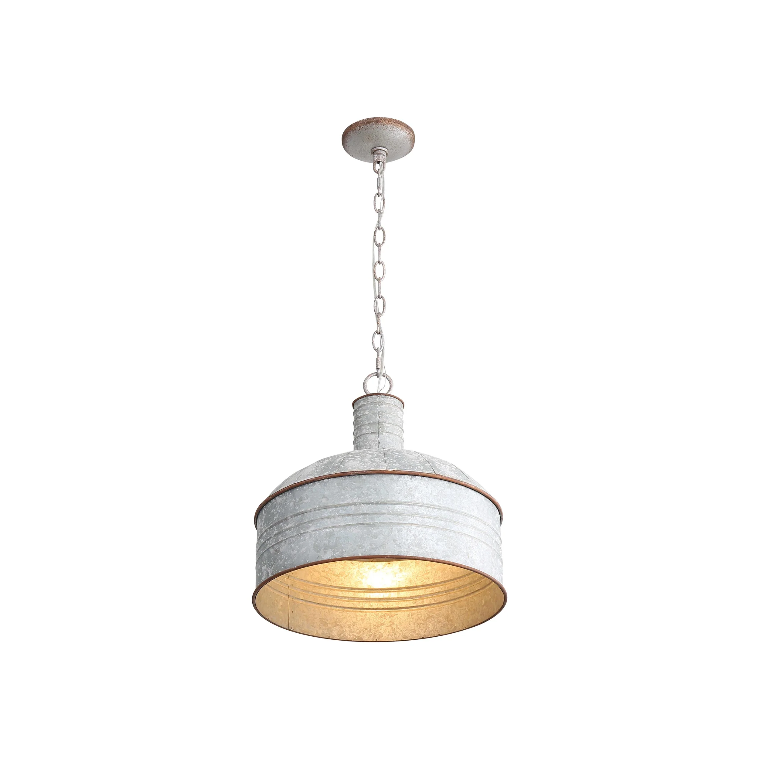 Tinsmith 1-light Pendant in Aged Galvanized Steel - Image 4