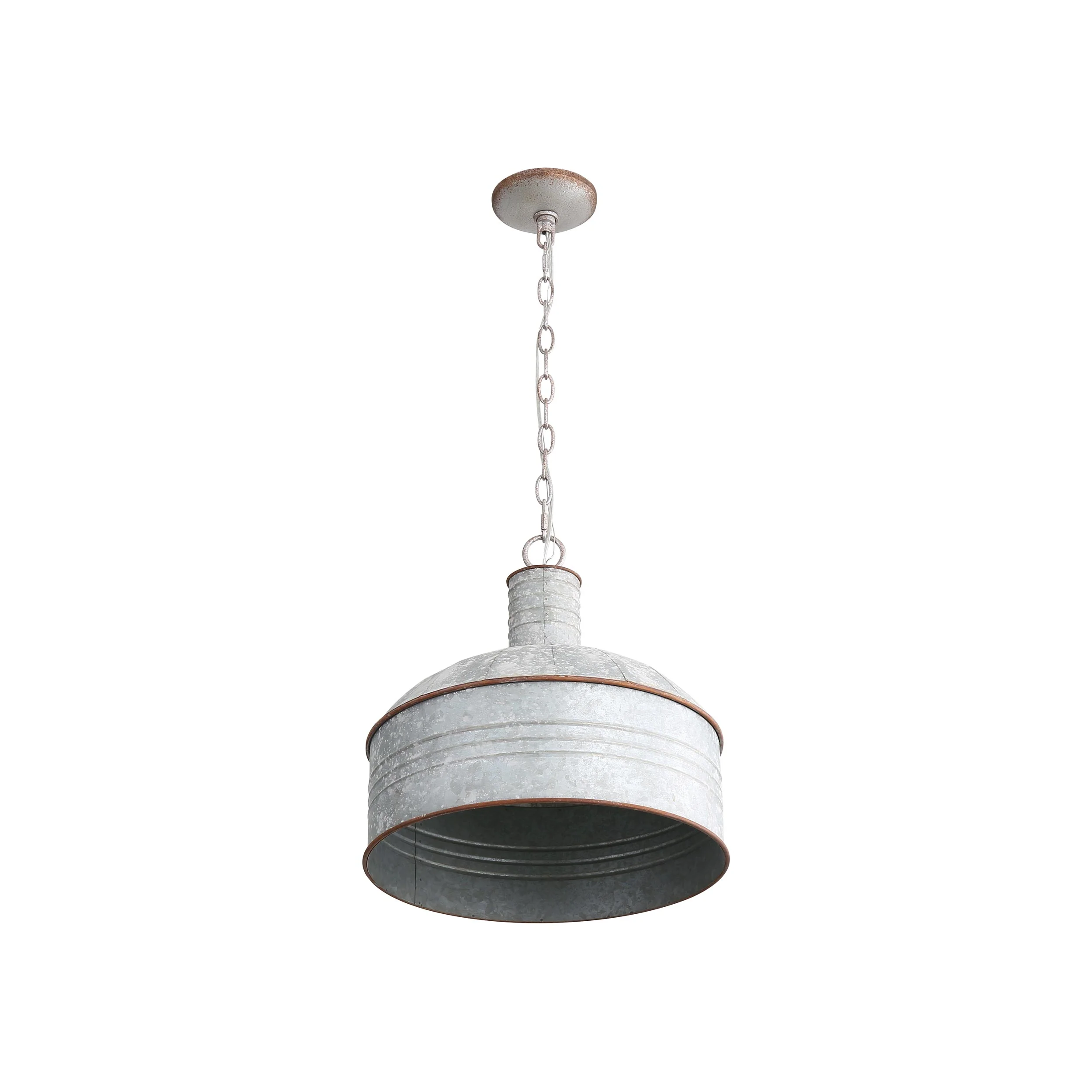 Tinsmith 1-light Pendant in Aged Galvanized Steel - Image 5